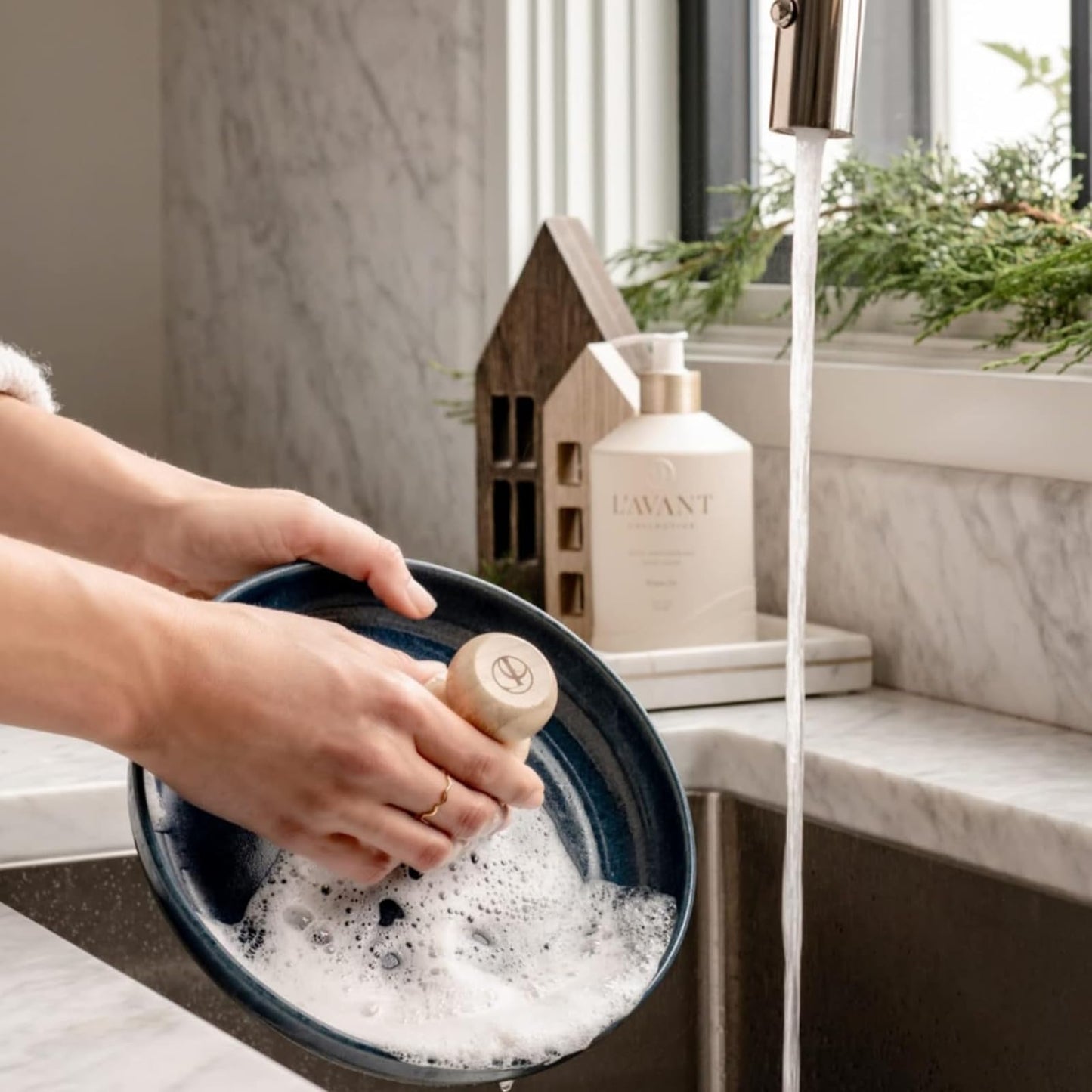 L'AVANT Collective Hand Soap & Dish Soap Winter Fir | High Performing Formula Luxurious Ingredients Soft & Smooth Hands & Dishes | 2 Glass Bottles Beauty & Personal Care L'AVANT Collective