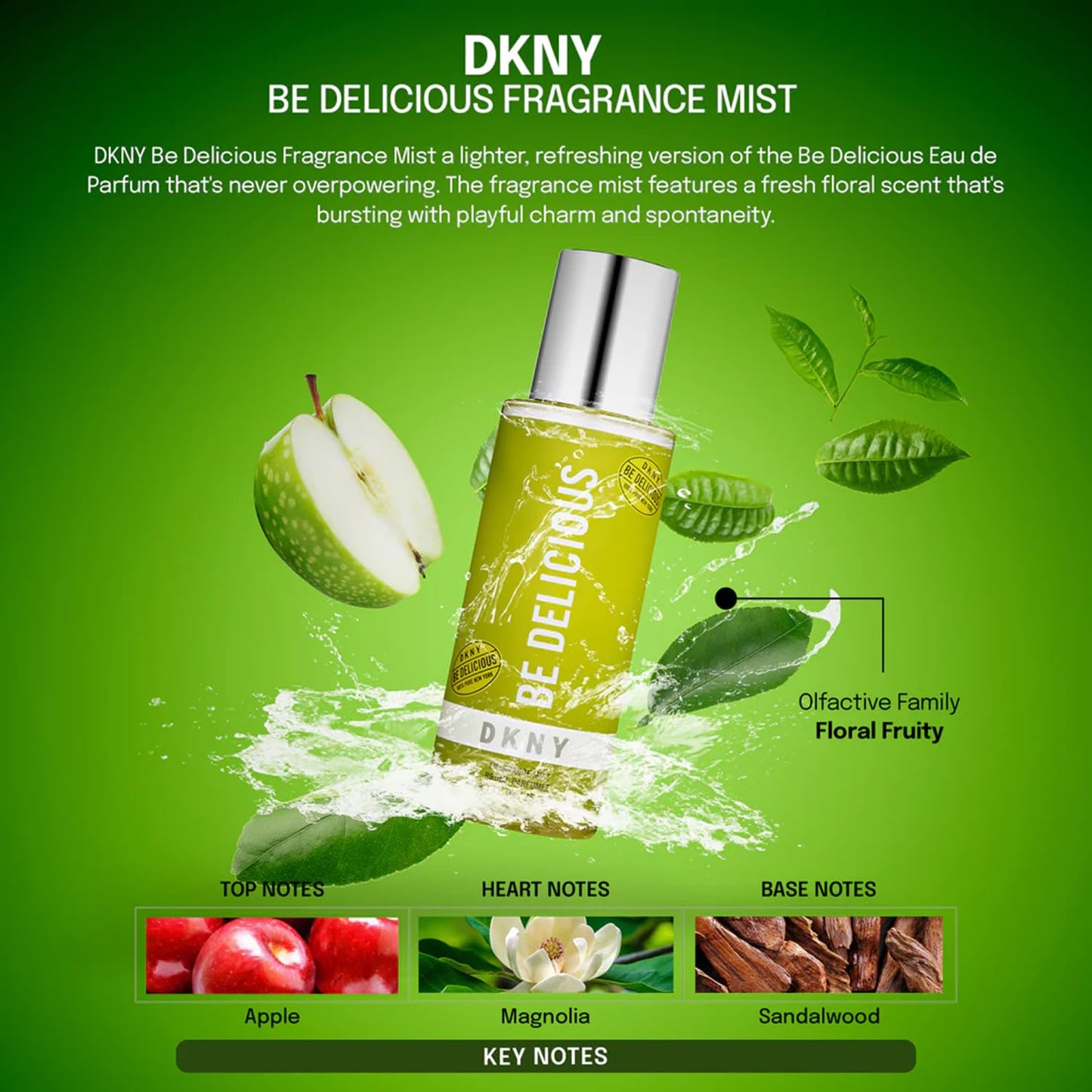 DKNY Be Delicious Fragrance Mist For Women, 8.4 Fl. Oz. Beauty & Personal Care DKNY