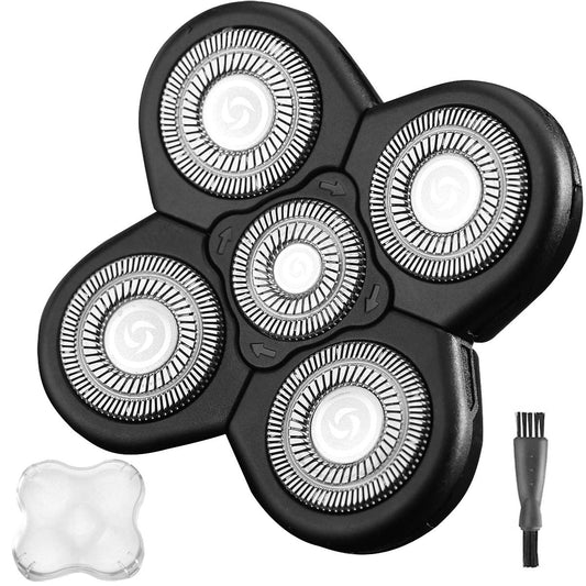 Universal 5 Blades Head Shaver Replacement Heads for Mainstream Shaver Brands, Eelectric Shaver Replacement Replacement Blades (5D Black) Beauty and Personal Care WAHFOX