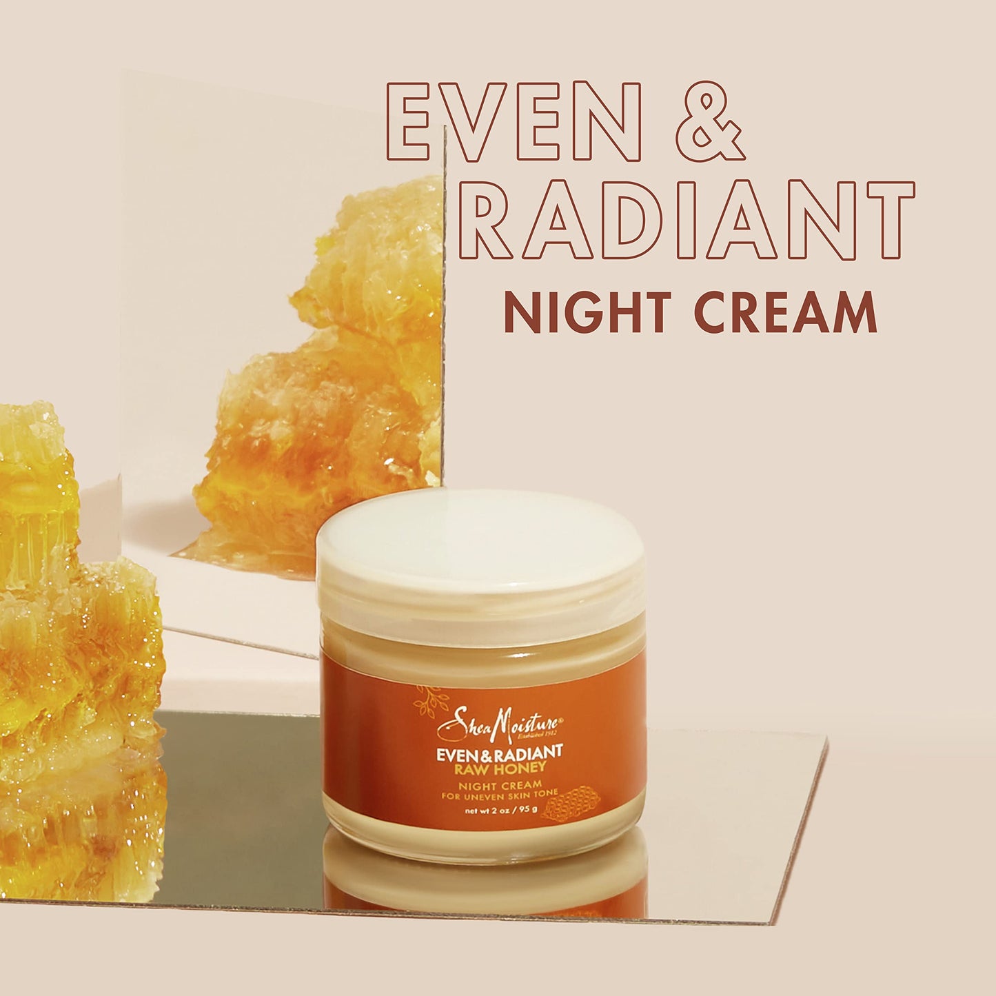 SheaMoisture Even and Radiant Face Cream For Uneven Skin Tone and Dark Spots Night Cream With Raw Honey 2 oz Beauty & Personal Care Shea Moisture