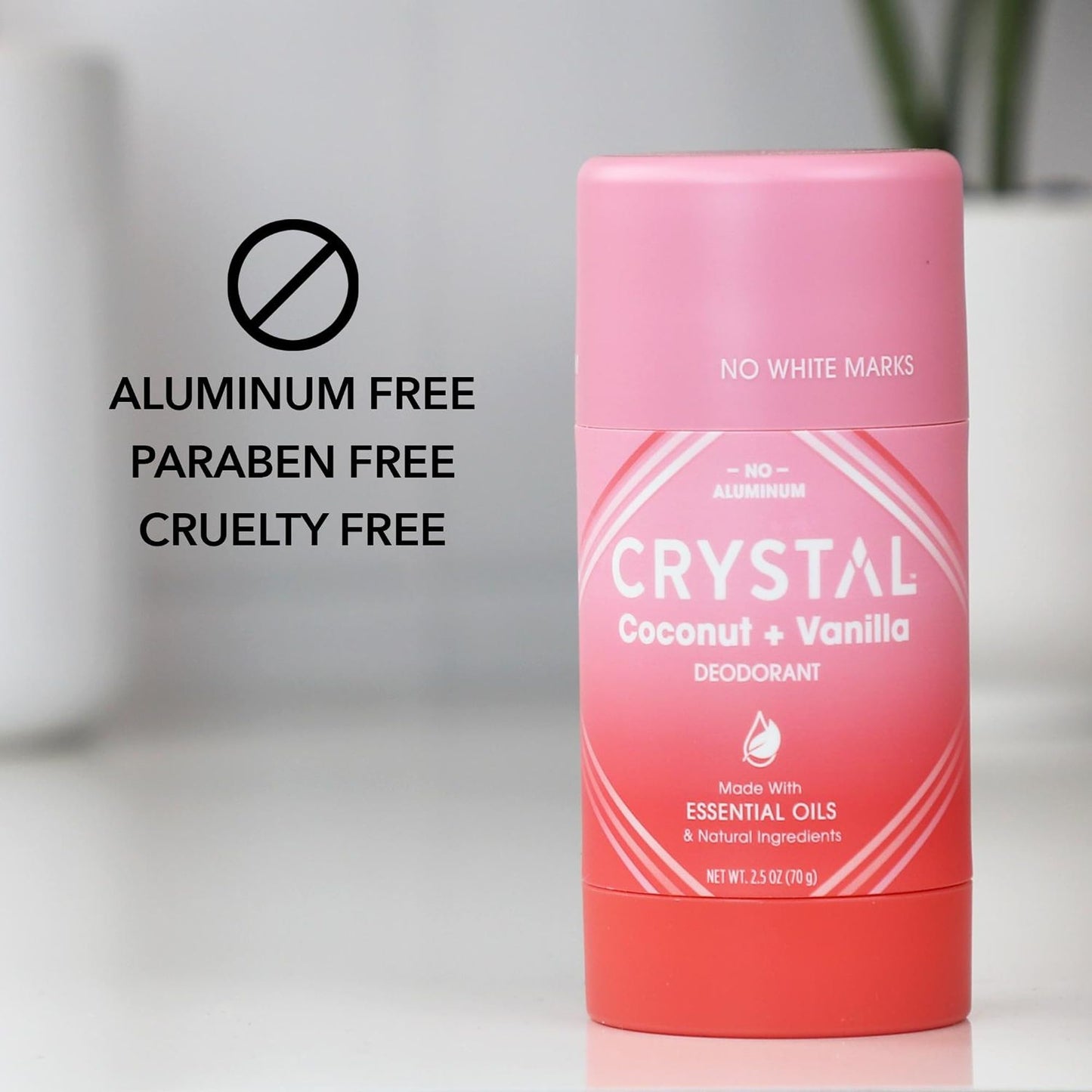 Crystal Magnesium Solid Stick Natural Deodorant, Non-Irritating Aluminum Free Deodorant for Men or Women, Safely and Effectively Fights Odor, Baking Beauty and Personal Care Crystal Essence