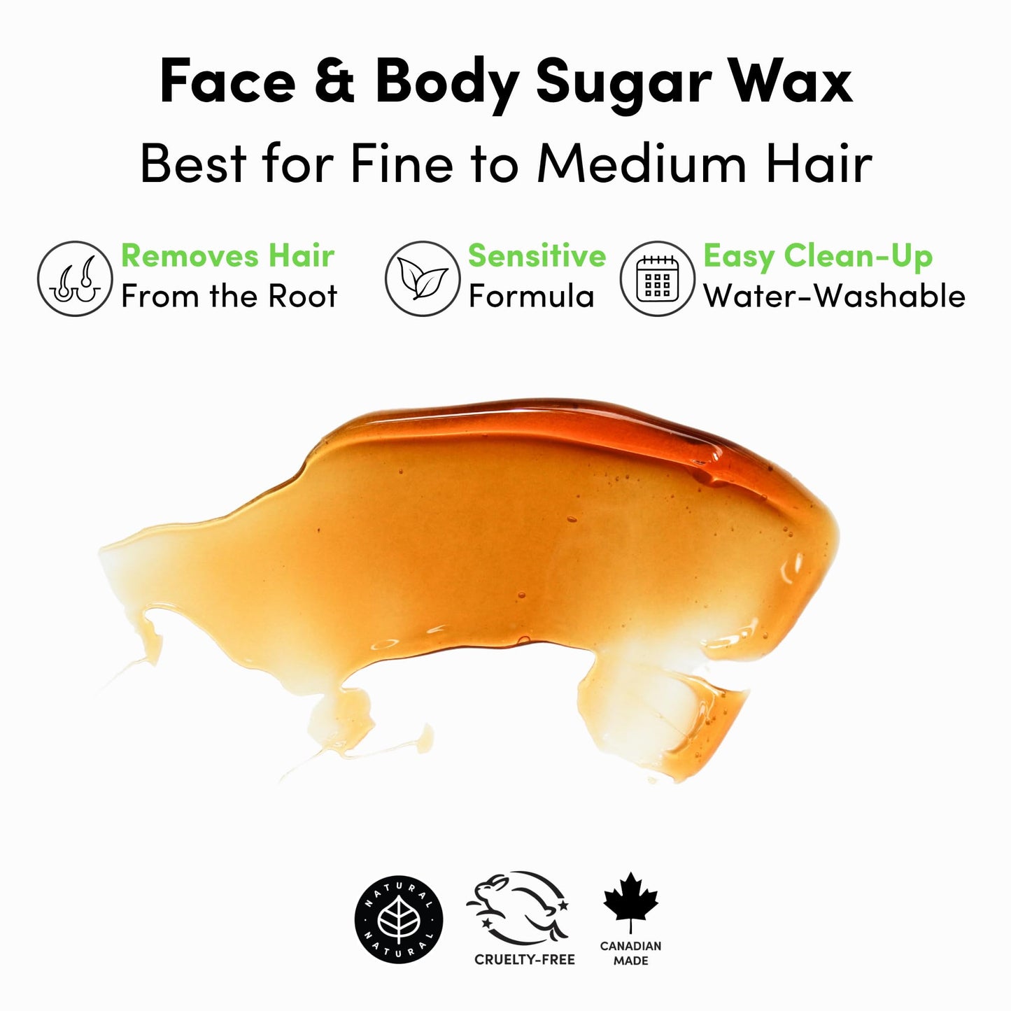 Parissa Natural Sugar Wax Kit for Face, Lip & Body - Hair Removal Wax for Fine to Medium Hair, Microwavable, Water-Washable, Reusable Strips, 140 ml Beauty and Personal Care Parissa