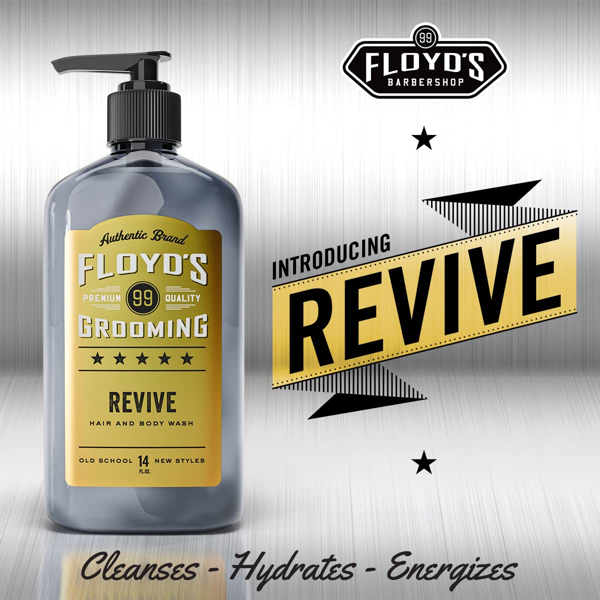 Floyd's 99 Revive 3 in 1 Men's Body Wash - Men's Shampoo, Body Wash, & Face Wash All-in One - Triple Action Formula - Moisturizing - 33 oz. Beauty & Personal Care Floyd's 99
