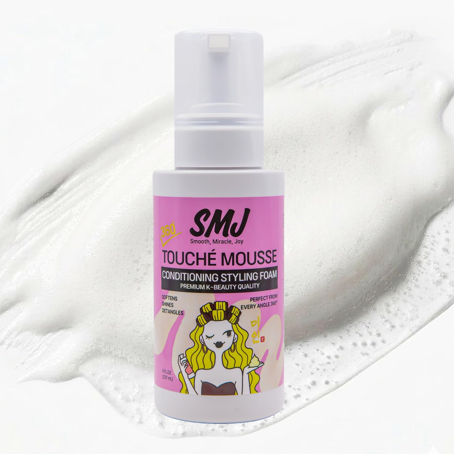 SMJ 360° TOUCHÉ MOUSSE - Curl Defining Foam | Frizz Control & Soft Flexible Hold | for Natural Hair, Braids, Crochet & Protective Styles | No Crunch Beauty & Personal Care SMJ