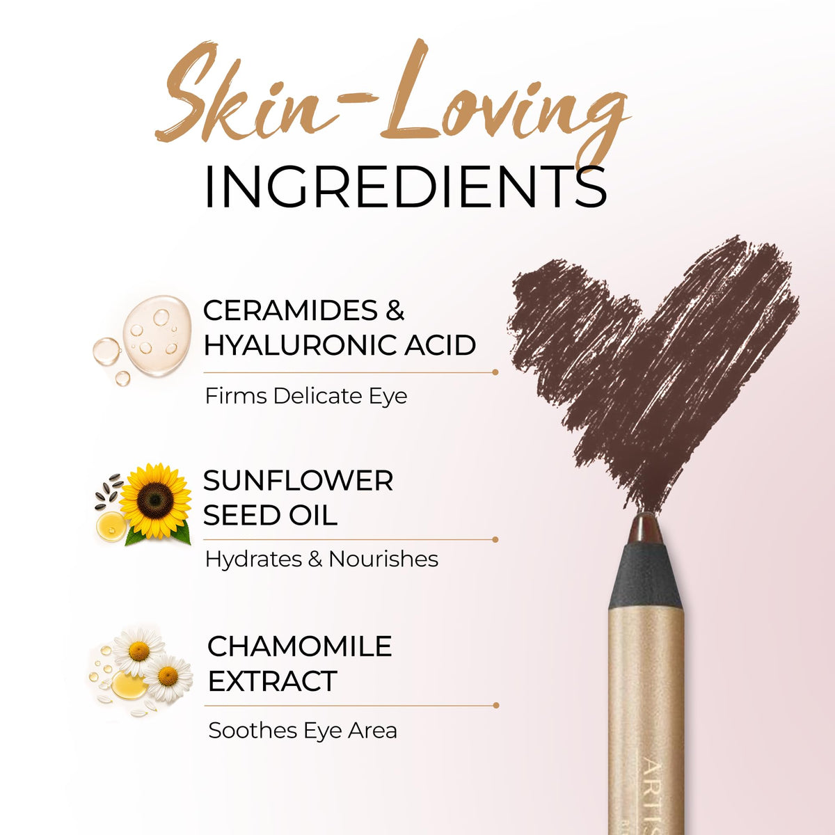 Artisan L'uxe Beauty Velvet Jumbo Dark Chocolate Brown Eyeliner with Free Sharpener | Blendable Makeup for Smokey Eyes - Waterproof Smudge Proof