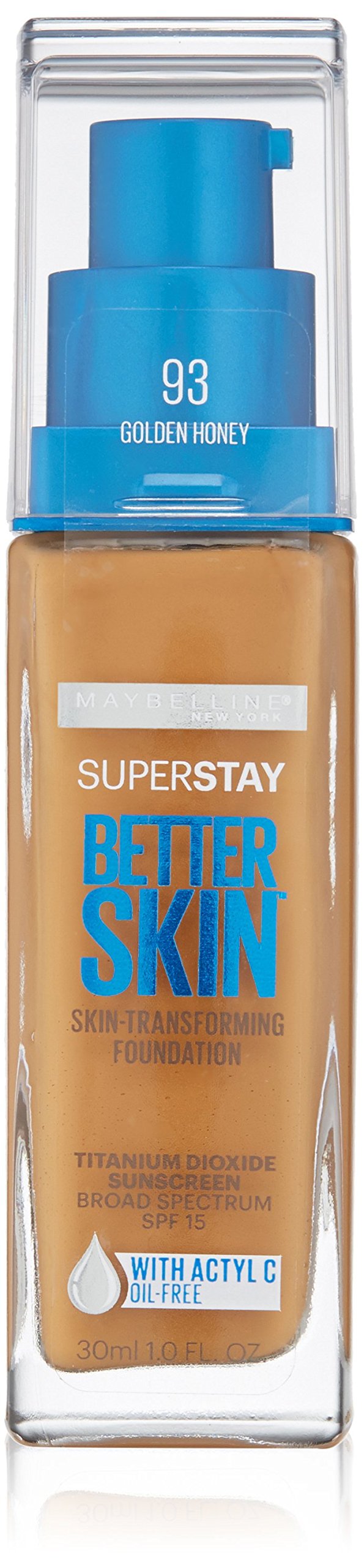 Maybelline New York Super Stay Better Skin Foundation, Golden Honey, 1 fl. oz.