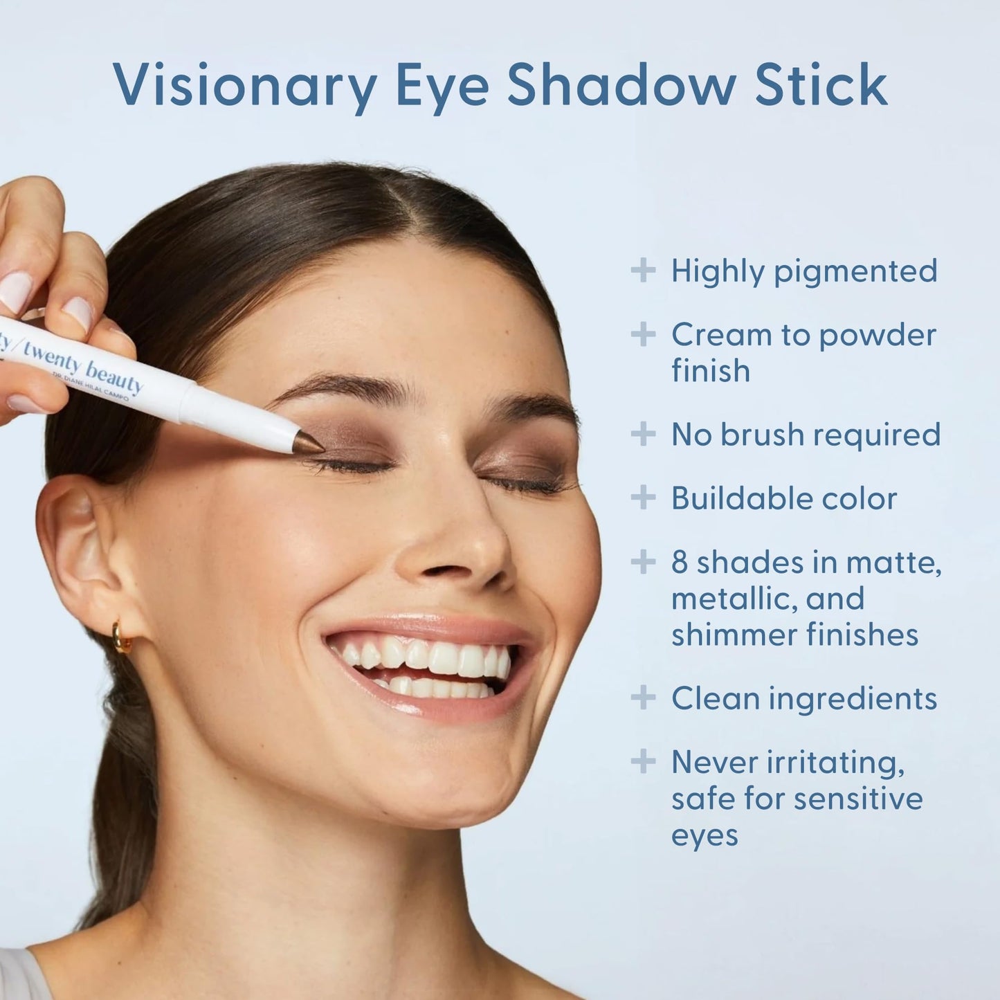 twenty/twenty beauty Visionary Eye Shadow Stick - Shimmer Cream Eye Shadow Pencil - Safe for Sensitive Eyes - Ophthalmologist Developed - Vegan Beauty & Personal Care twenty/twenty beauty