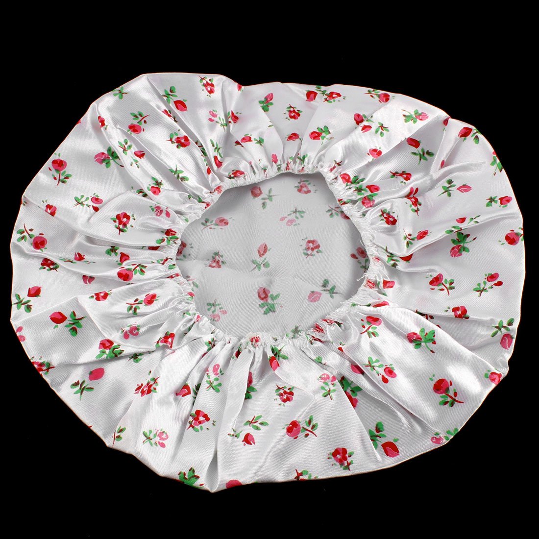 Ruilogod Lady Nylon Flower Print Water Resistance Bathing Hat Shower Cap White (id: d63 198 eae a69 39c Beauty and Personal Care Ruilogod