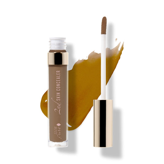 100% PURE 2nd Skin Concealer (Fruit Pigmented), Shade 7, Full Coverage, Lightweight, Liquid Concealer for Face, Under Eyes, Vegan Makeup (For Deep Beauty & Personal Care 100% PURE