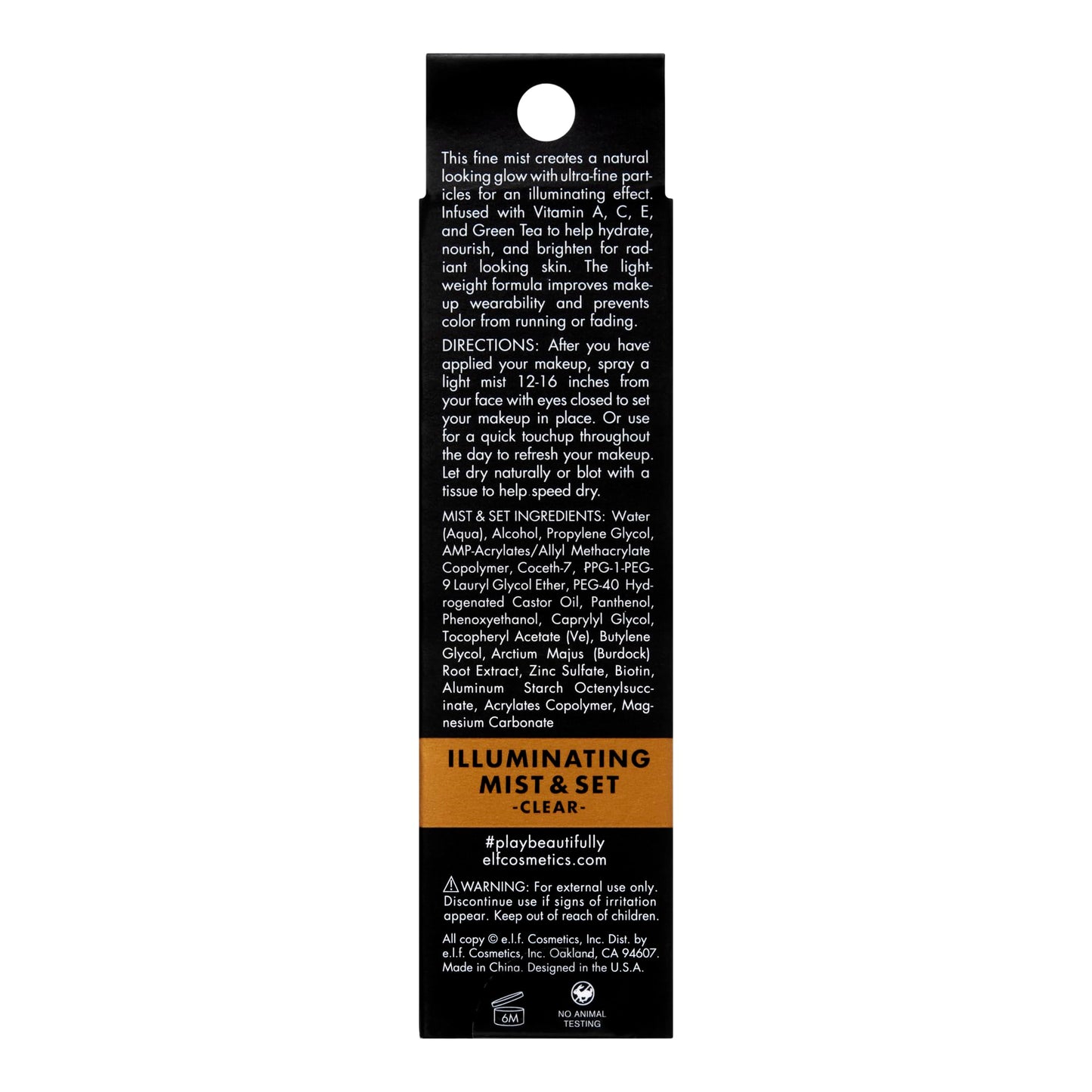 e.l.f. Lumious Mist & Set, Setting Spray To Give Makeup A Lasting, Radiant Finish, Infused With Vitamins A, C & E, Small, 2 Fl Oz Beauty & Personal Care e.l.f. cosmetics