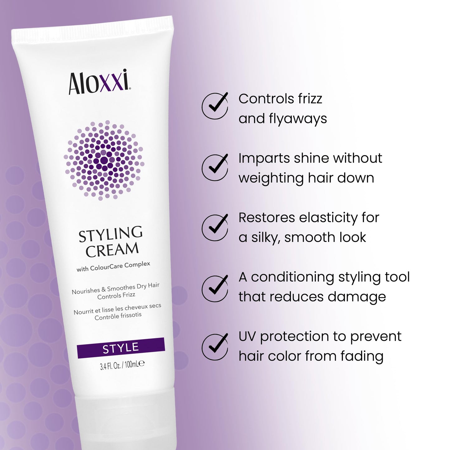 ALOXXI Ultra Hydrating Hair Styling Cream Smoothing Cream with Kokum Butter and Buriti Oil for Thick, Shiny Hair, 3.4 Oz Beauty & Personal Care ALOXXI