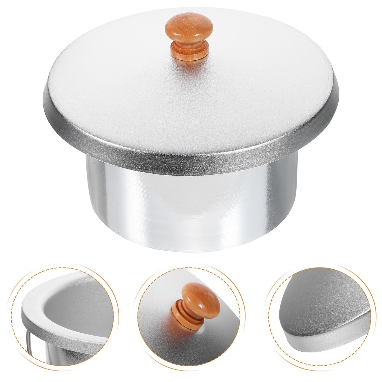 TOPPERFUN 1set Iron Material Wax Melting Inner Pot Lid Set Capacity Easy Peeling Practical for Waxing Heater Pot Beauty and Personal Care TOPPERFUN