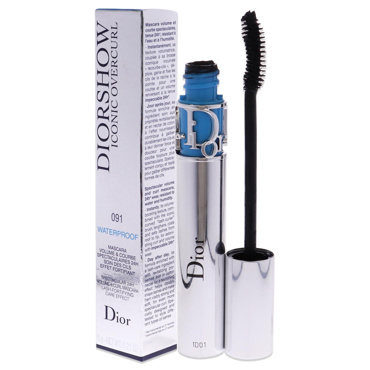 Dior Diorshow Iconic Overcurl Waterproof Mascara Spectacular 24H (091) Black, 0.21 Ounce Beauty & Personal Care Dior