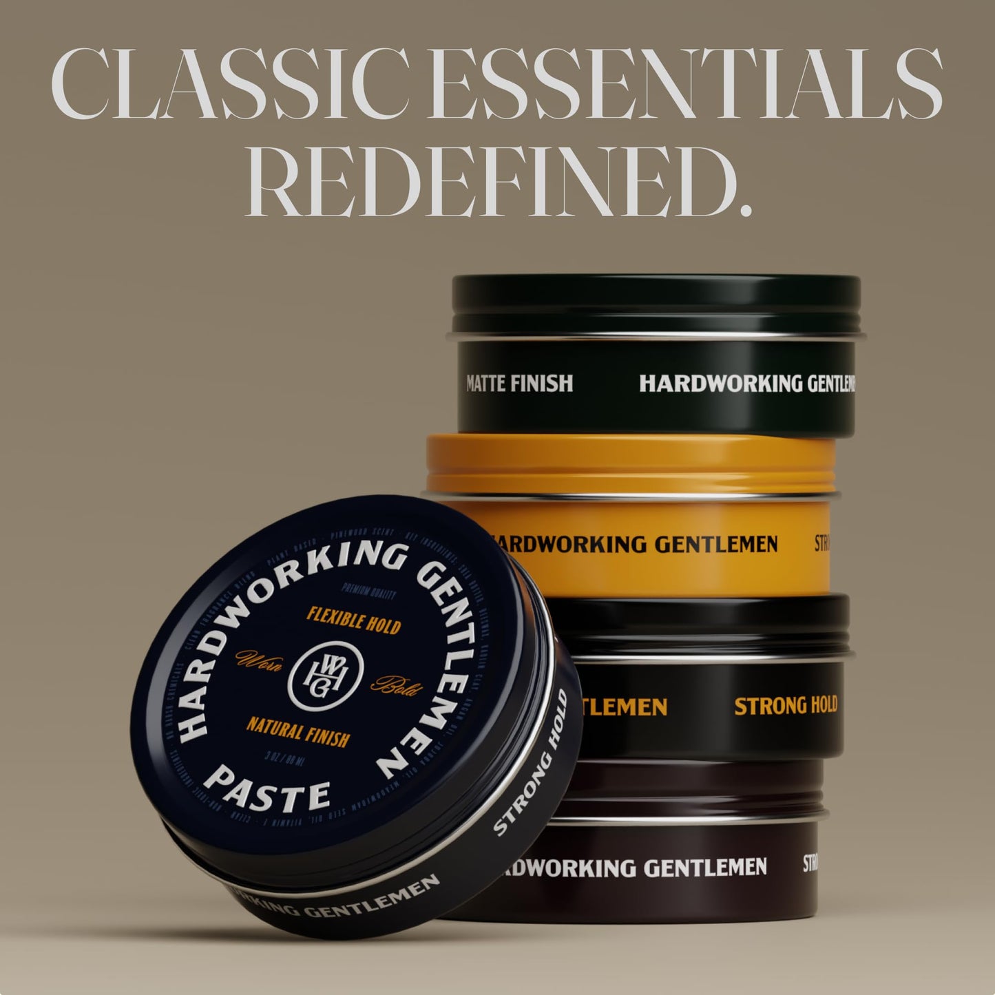 Hardworking Gentlemen Hair Styling Paste for Men, Light Hold, Natural Finish, 3 oz (Made in USA) Beauty & Personal Care Hardworking Gentlemen