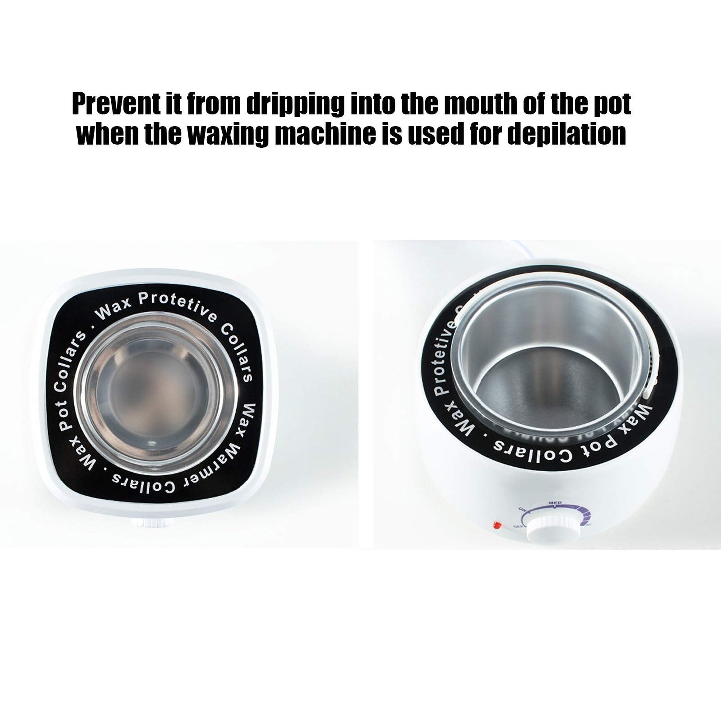 100pcs Wax Collars for Wax Pot, Disposable Wax Warmer Liners, 50pcs Round+50pcs Quadrate Wax Warmer Collars Compatible with Most Wax Heaters Beauty and Personal Care ZJchao
