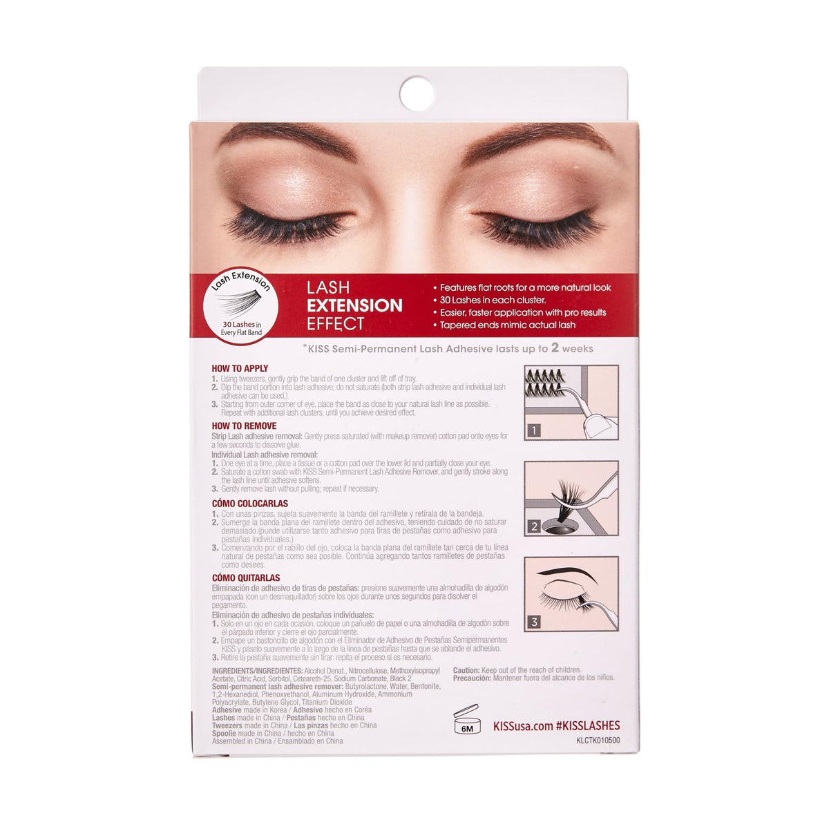 Kiss Lash Couture Luxtensions Faux Lash Extensions Kit (Pack of 6) Beauty & Personal Care KISS