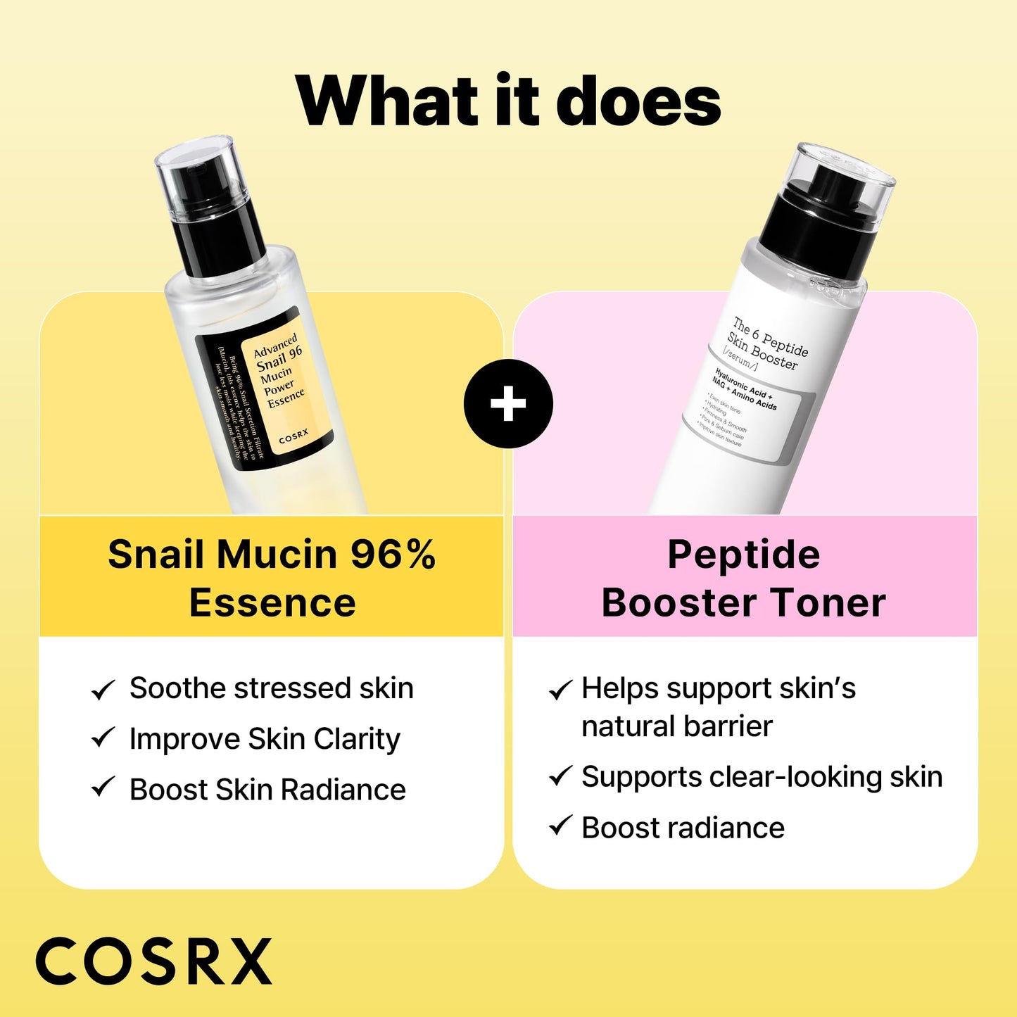 COSRX Snail Mucin 96% Peptide Booster Set - Amazon Exclusive - Korean Skin Care, Gift Sets, Skin Care Sets for Women, Advanced Snail Mucin Serum, Face Beauty and Personal Care COSRX