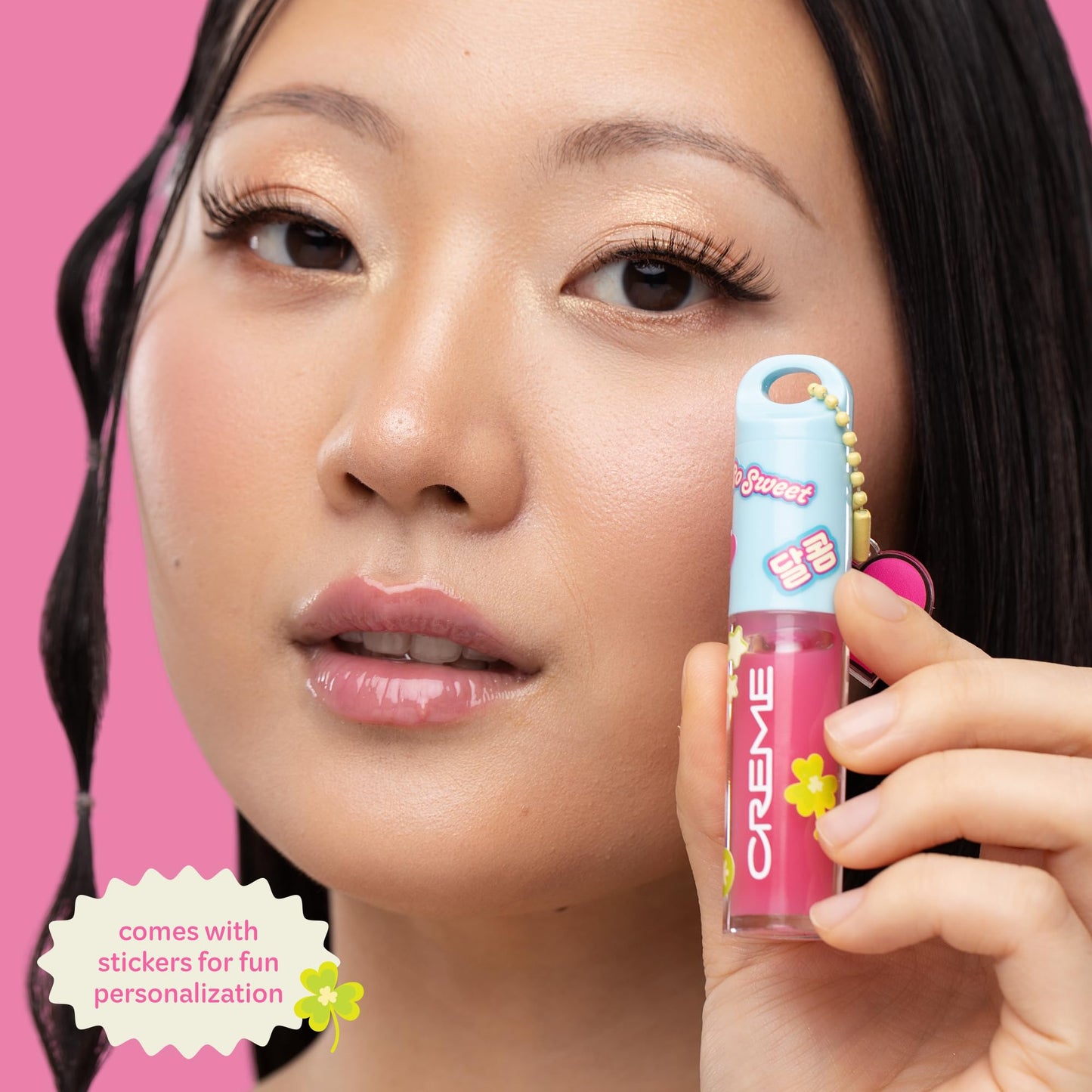 The Crème ShopTinted Lip Oil with Key Chain and Charm, Gloss Finish, Long Wear, Formulated with Jojoba Oil, Sunflower Oil to Hydrate and Plump Lips Beauty & Personal Care The Crème Shop