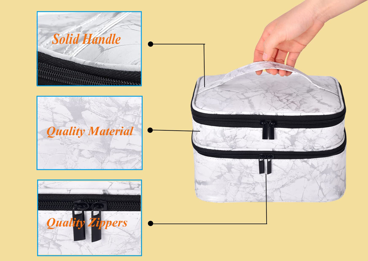 ZFZGFRCS Nail Polish Organizer- Holds 30 Bottles Nail Supply Organizers and Storage Double-layer Nail Bag Organizer Case Nail varnish Organizer Nail Beauty & Personal Care ZFZGFRCS