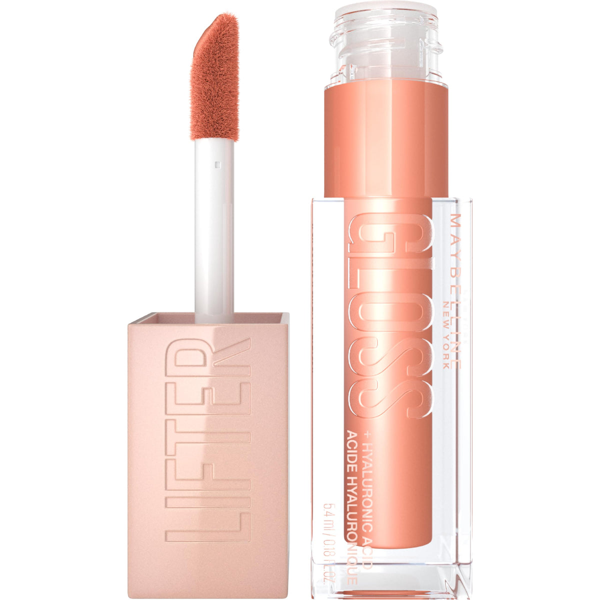 Maybelline Lifter Gloss, Hydrating Lip Gloss with Hyaluronic Acid, High Shine for Plumper Looking Lips, Amber, Cream Neutral, 0.18 Ounce Beauty & Personal Care MAYBELLINE