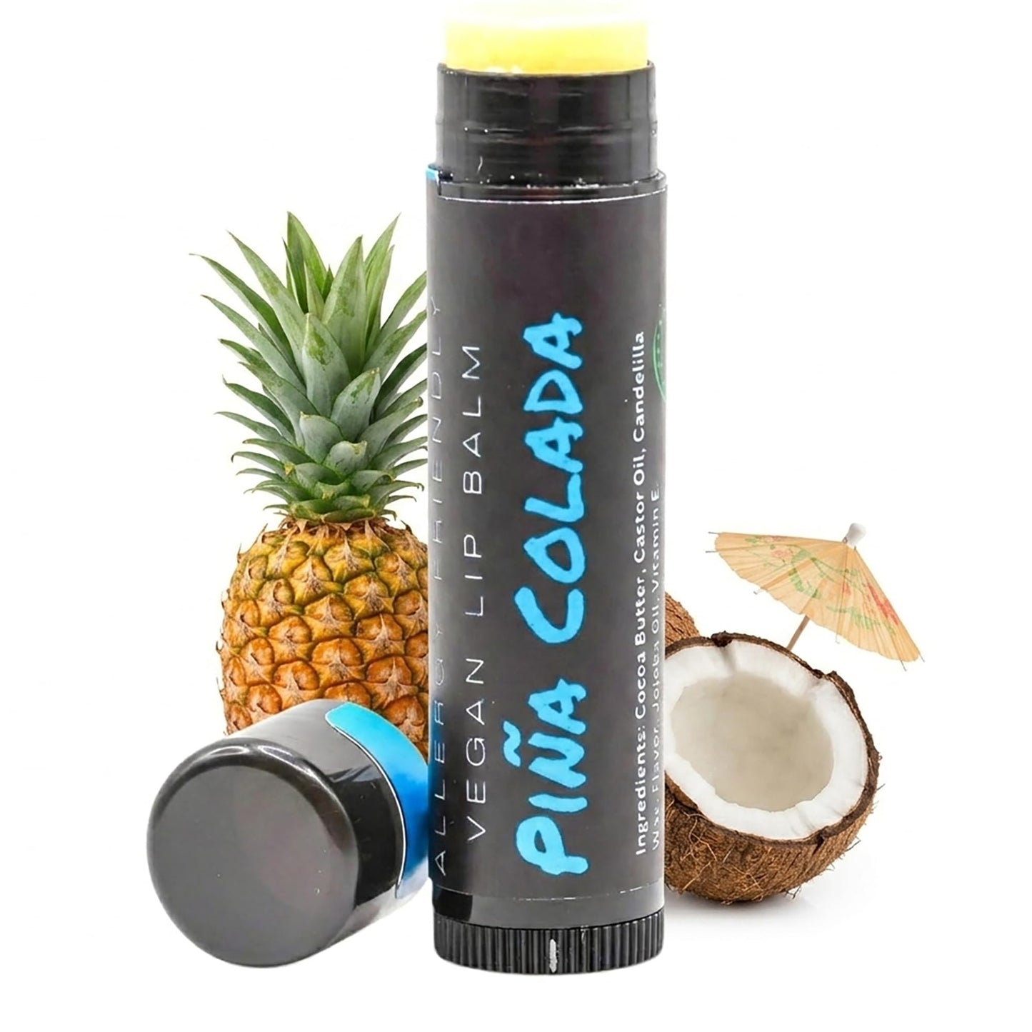 UNCHAPPED Vegan Lip Balm - All Natural and Free of Beeswax, Soy, Nut, and Top 9 Food Allergens (Piña Colada) Beauty and Personal Care UNCHAPPED
