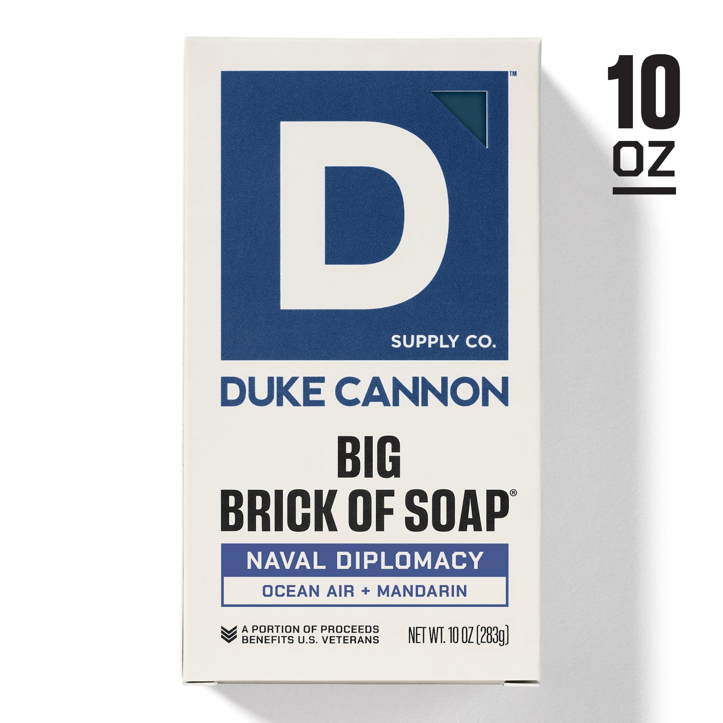 Duke Cannon Naval Diplomacy Big Brick of Soap - Ocean Air and Mandarin Scent - 10oz Bar Soap for Men Long -Lasting - Triple-Milled - Moisturizing Beauty & Personal Care Duke Cannon Supply Co.