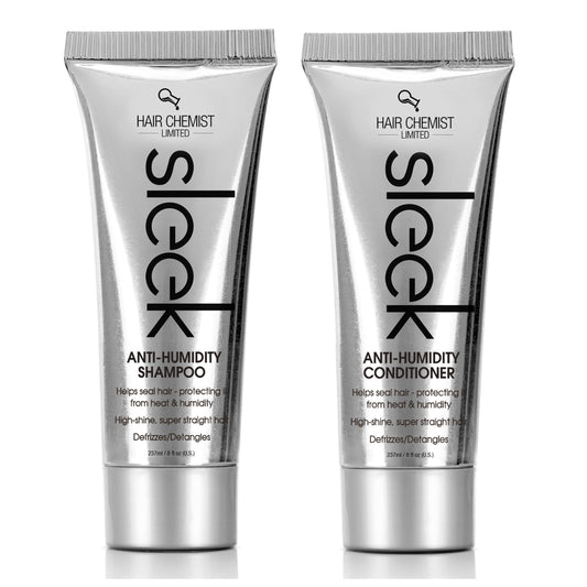 Hair Chemist SLEEK Anti Humidity Shampoo & Conditioner 8 oz. (2-PC SET) - Frizzy Hair Shampoo and Conditioner for Silky Hair & Super Straight Hair Beauty & Personal Care Hair Chemist