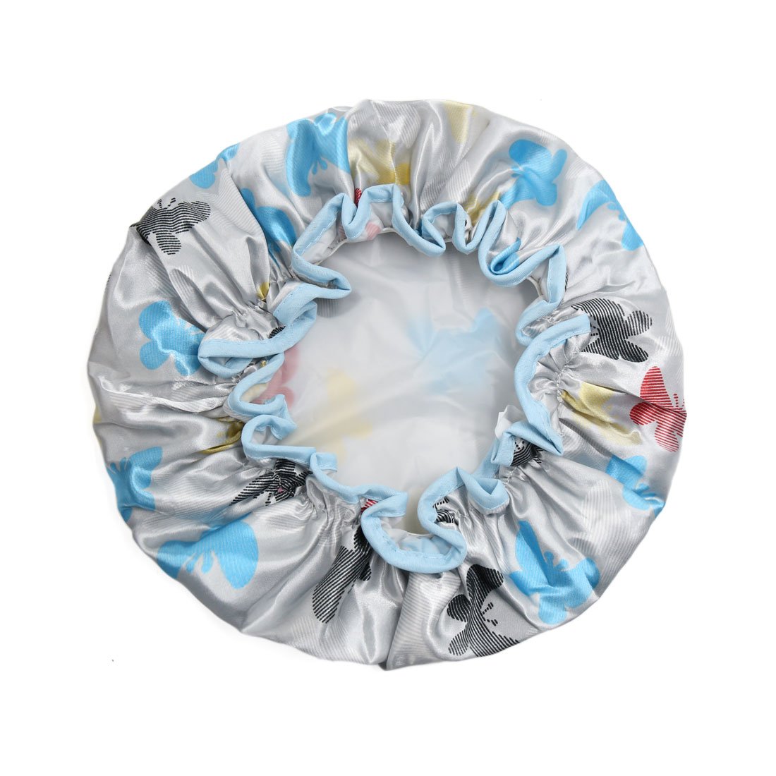 Ruilogod Gray Polyester Dual Layer Waterproof Elastic Shower Bath Salon Hair Cap Hat (id: 862 c0b 874 129 2c8 Beauty and Personal Care Ruilogod