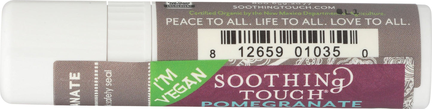 Soothing Touch, Pomegranate Organic, Vegan Lip Balm, .25 oz Beauty and Personal Care Soothing Touch
