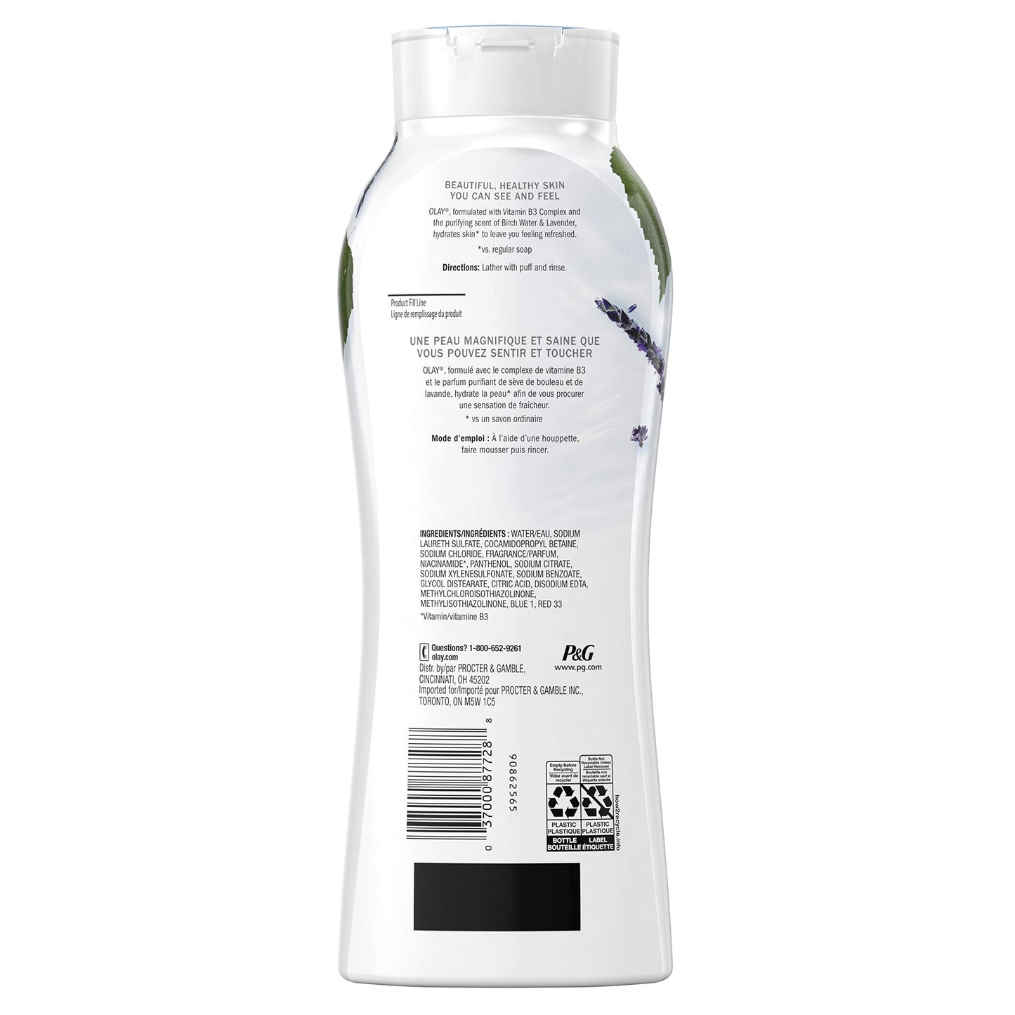 Olay Fresh Outlast Body Wash, Birch Water & Lavender, 12.3 fl oz Beauty & Personal Care Olay