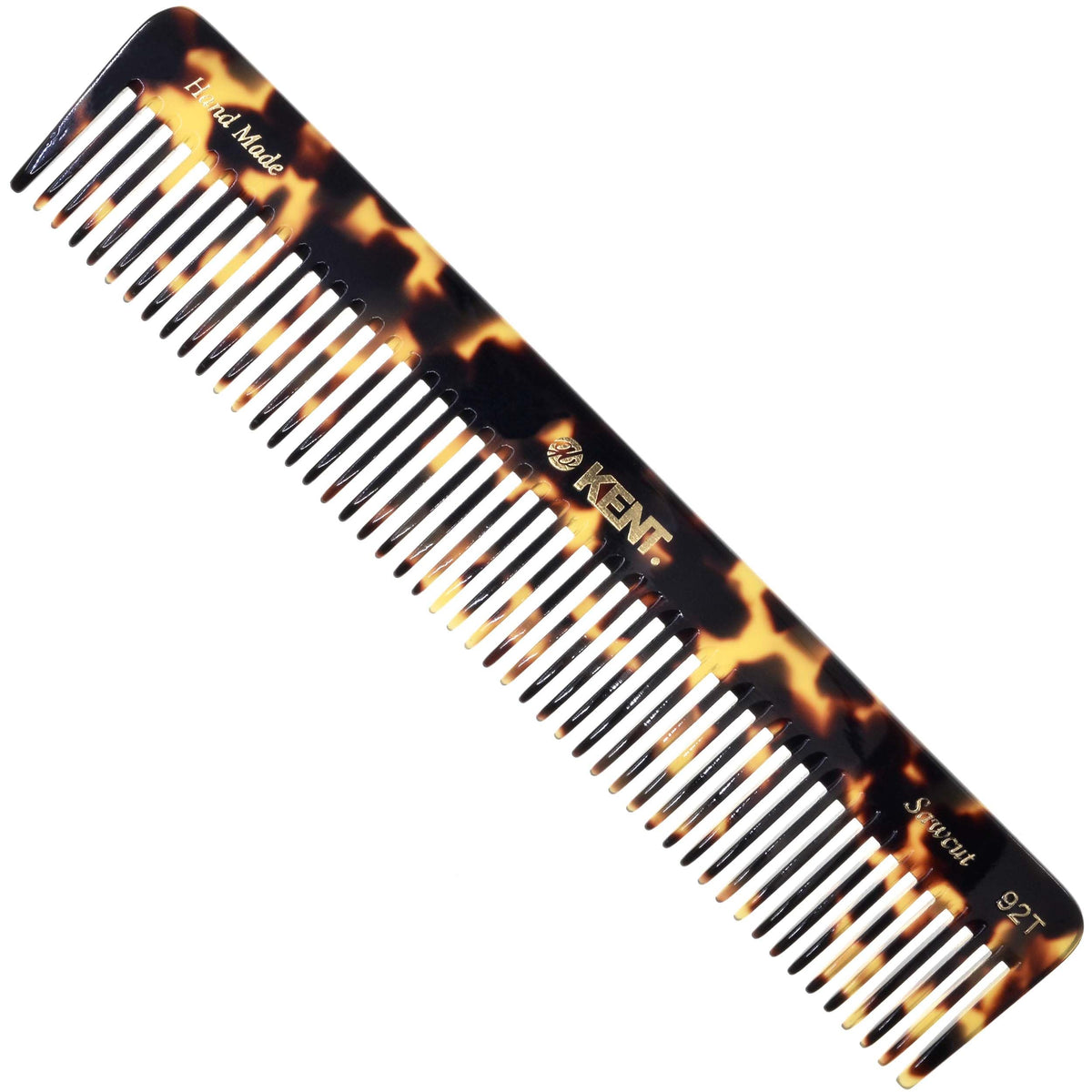 Kent 92T TY Wide Tooth Women’s Detangler Comb for Curly, Wavy, and Thick Hair - Ideal for Use on Wet Hair - Gentle, Shower Comb for - Anti-Static,