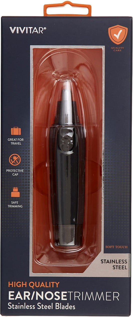 Vivitar Stainless Steel Ear/Nose Trimmer One Size Black Beauty and Personal Care Vivitar