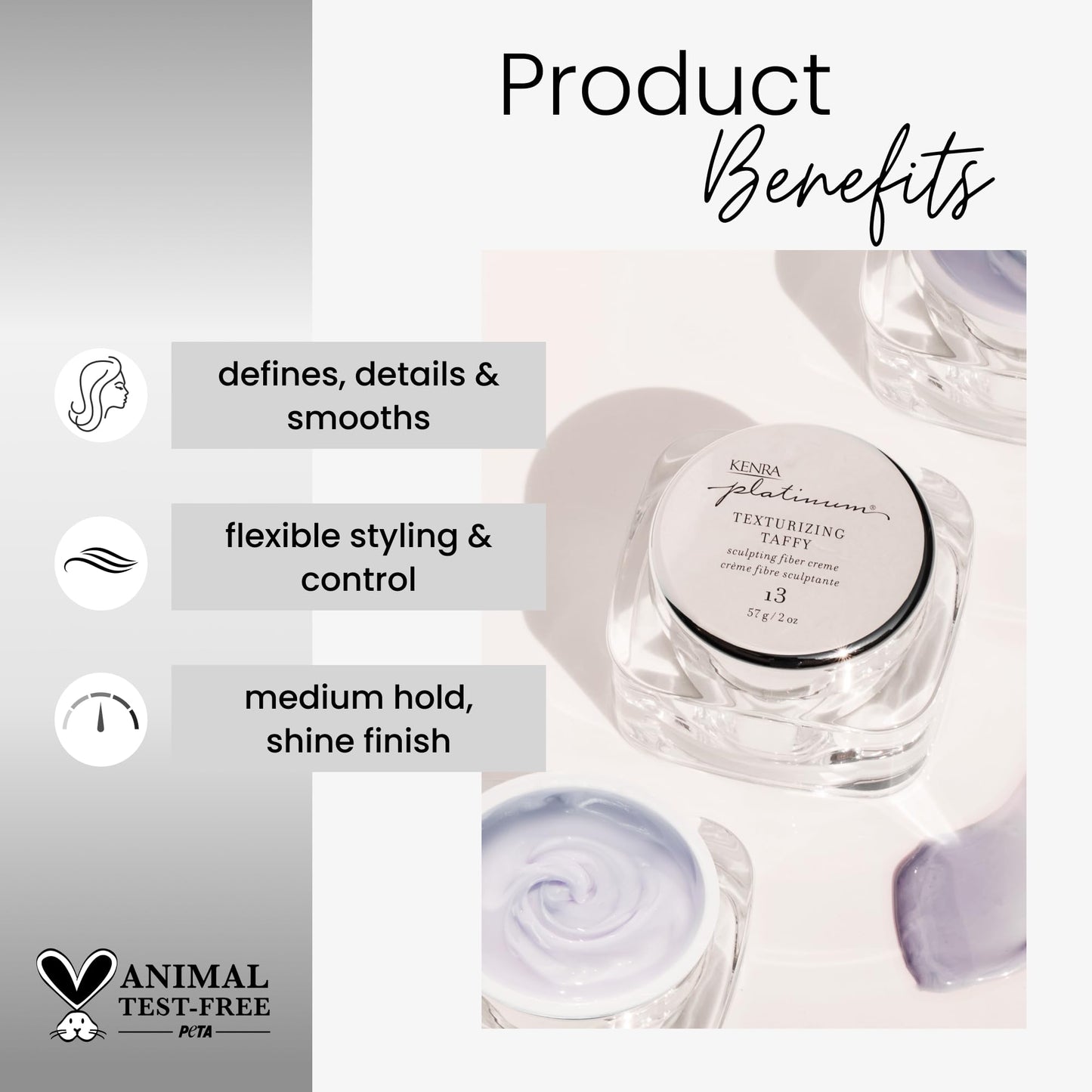 Kenra Platinum Texturizing Taffy 13 | Styling Fiber Crème | Medium Hold |Defines, Details, & Smooths Styles |Superior Control for Sculpting Short Beauty and Personal Care Kenra