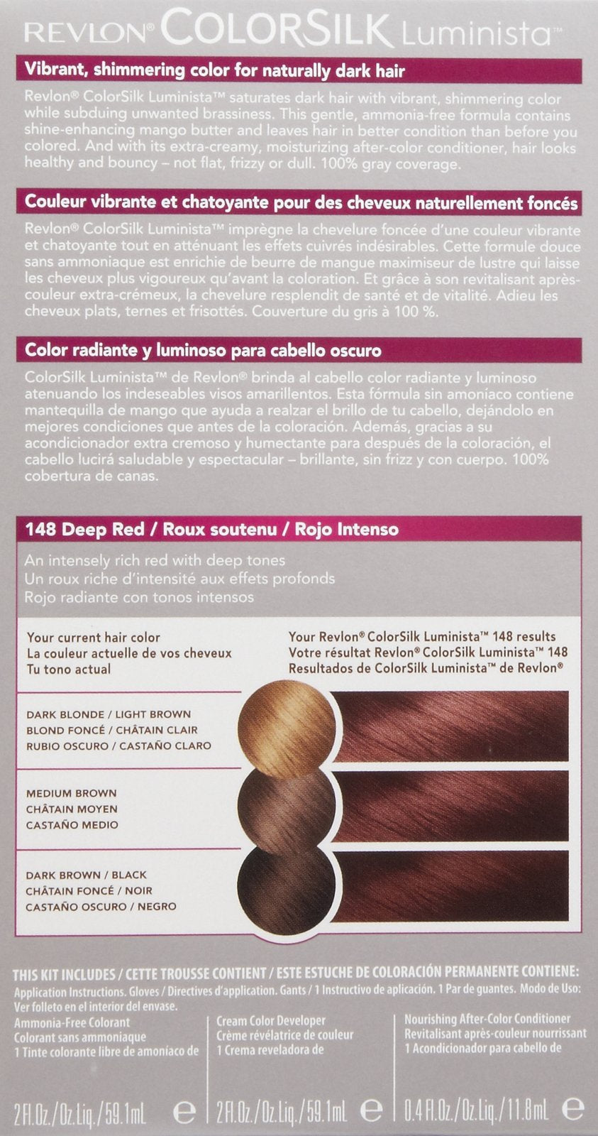 Revlon ColorSilk Luminista Haircolor, Deep Red Beauty & Personal Care REVLON