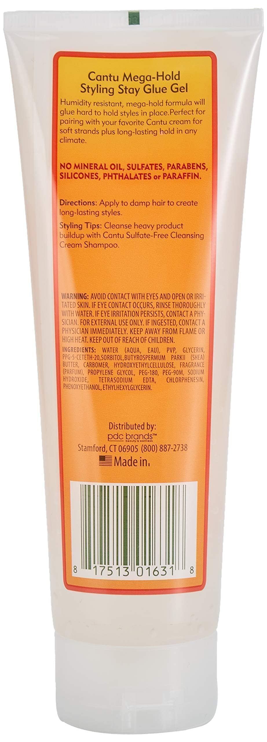 Cantu Natural Hair Styling Gel Stay Extreme Hold Tube, 8 Oz Beauty & Personal Care Cantu