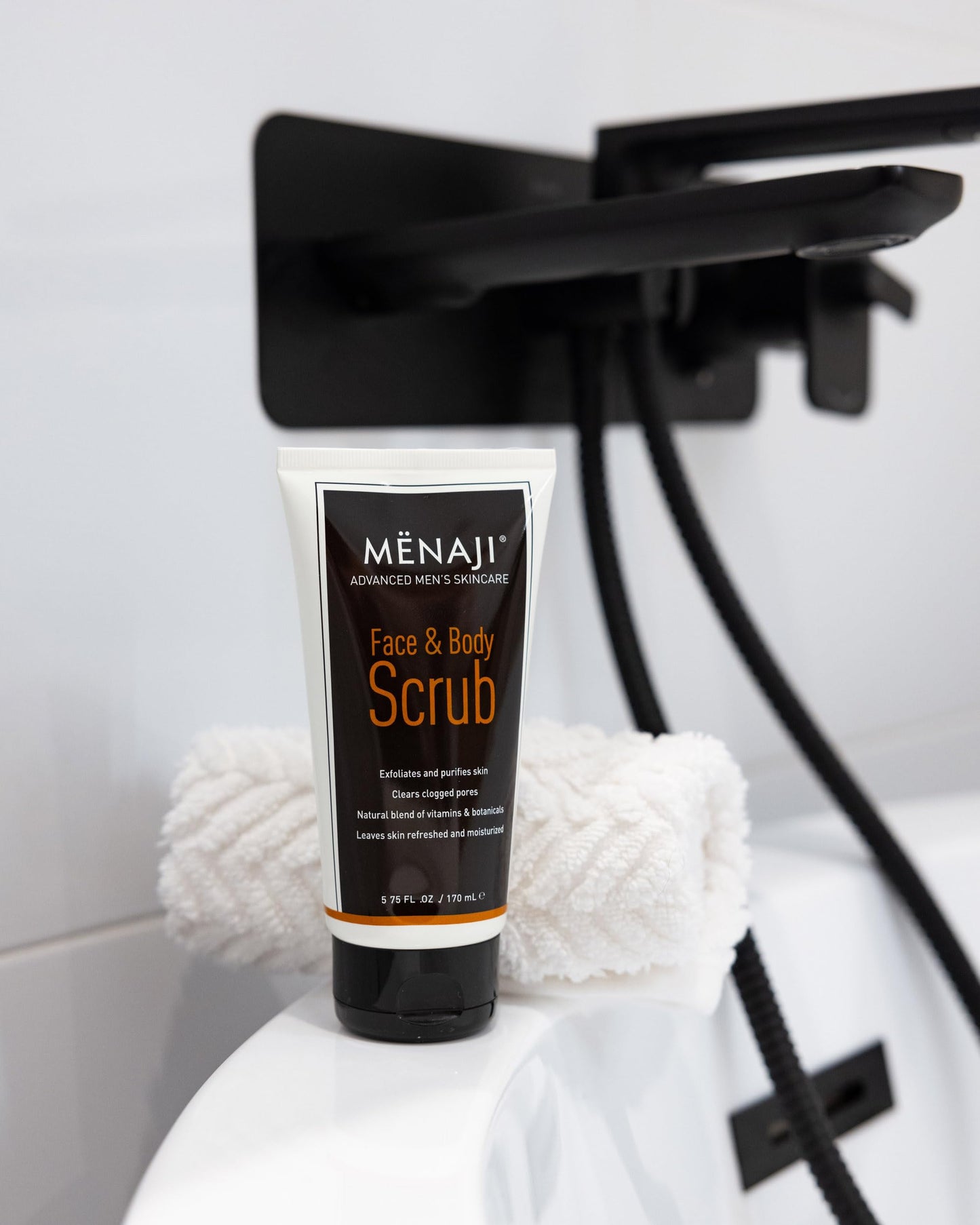 MËNAJI Face & Body Scrub - Exfoliating Mens Face Wash and Body Scrub - Deep Clean for Sensitive Skin - All Natural Skin Care - 5.75 Fl Oz Beauty & Personal Care Menaji