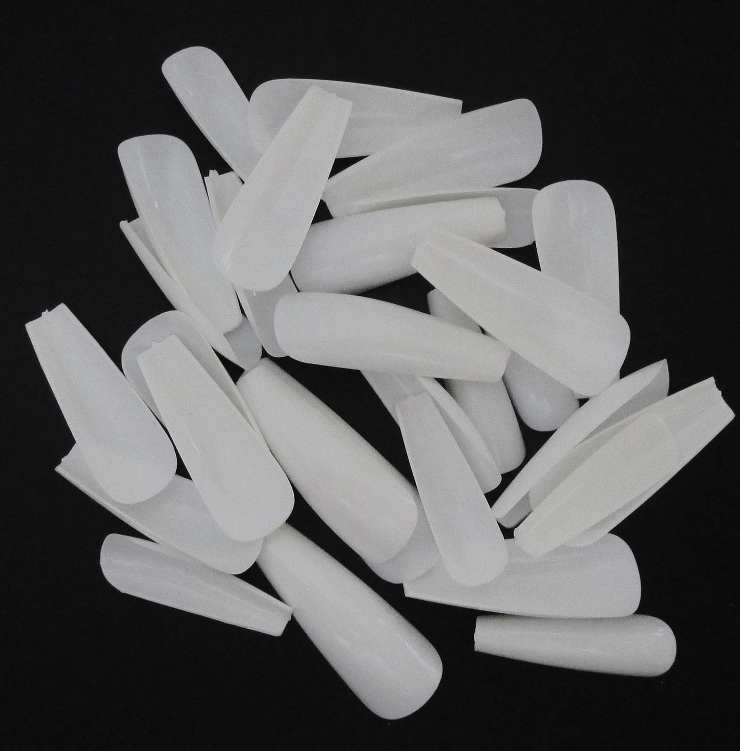 100pc White Press on Nails Medium Coffin Fake Nails, Medium Press-on Nail Coffin Acrylic Nails Press ons Nail White False Nail Glossy Ballerina Beauty & Personal Care LoveOurHome
