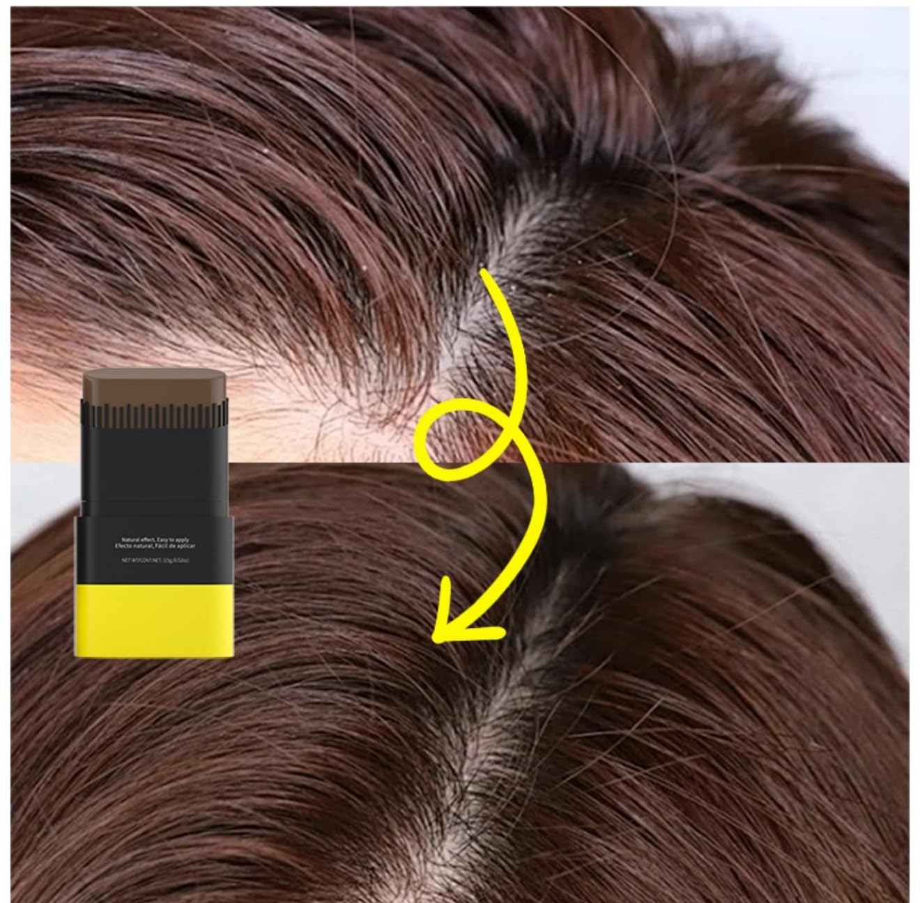 Hair Root Touch-Up Stick, Instant Grey Root Cover Up | Dual-Sided Ergonomic Comb Design For Natural Gray Coverage Conceals Hair Thinning Hair Beauty & Personal Care ABBASI & CO