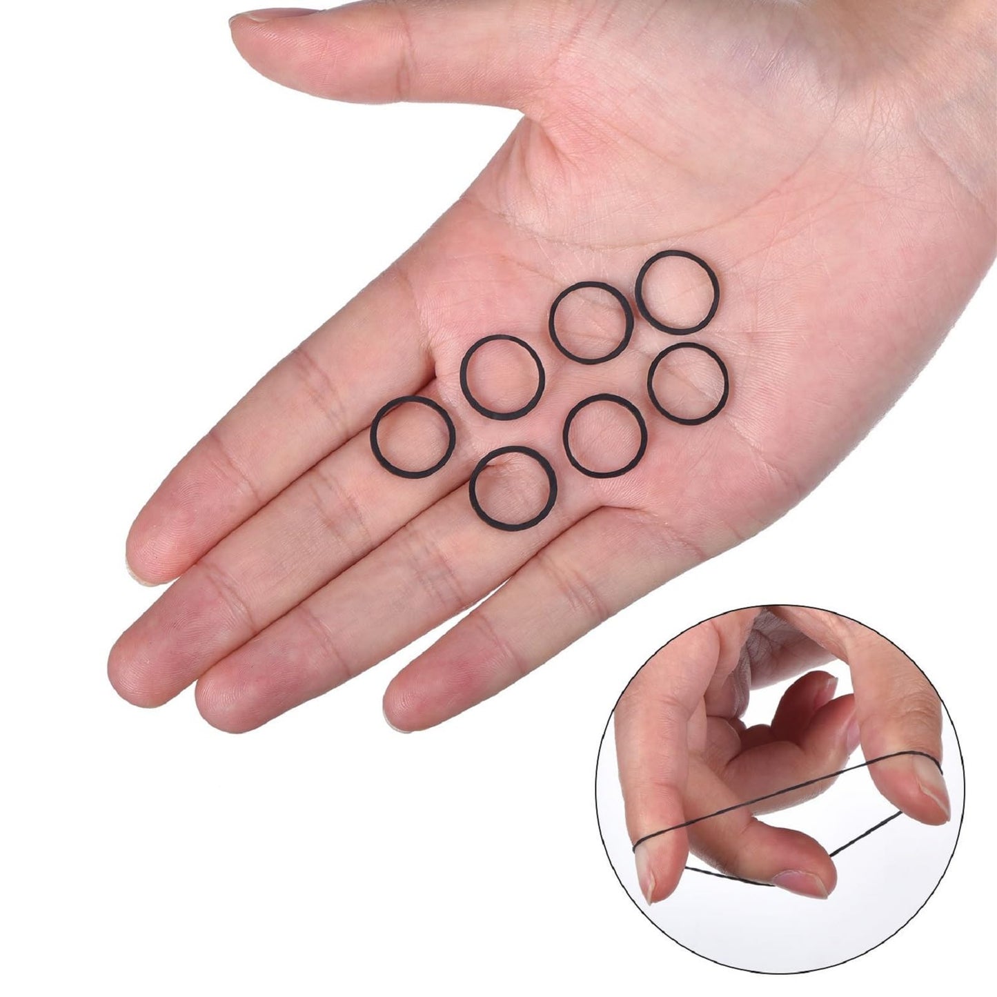 Hicarer 1000 pcs Mini Rubber Hair Bands 1/2 Soft Elastic Bands for Woman Hair Braids Ponytails & Beards Small Dreadlocks, Wedding Hairstyle Beauty and Personal Care Hicarer