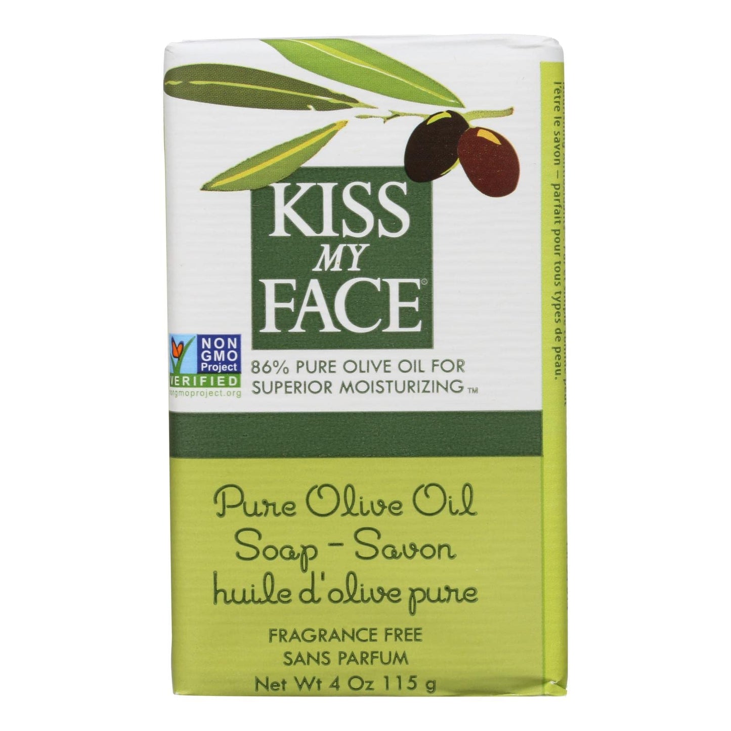 KISS My FACE BAR SOAP,Pure Olive Oil, 4 OZ Beauty & Personal Care Kiss My Face