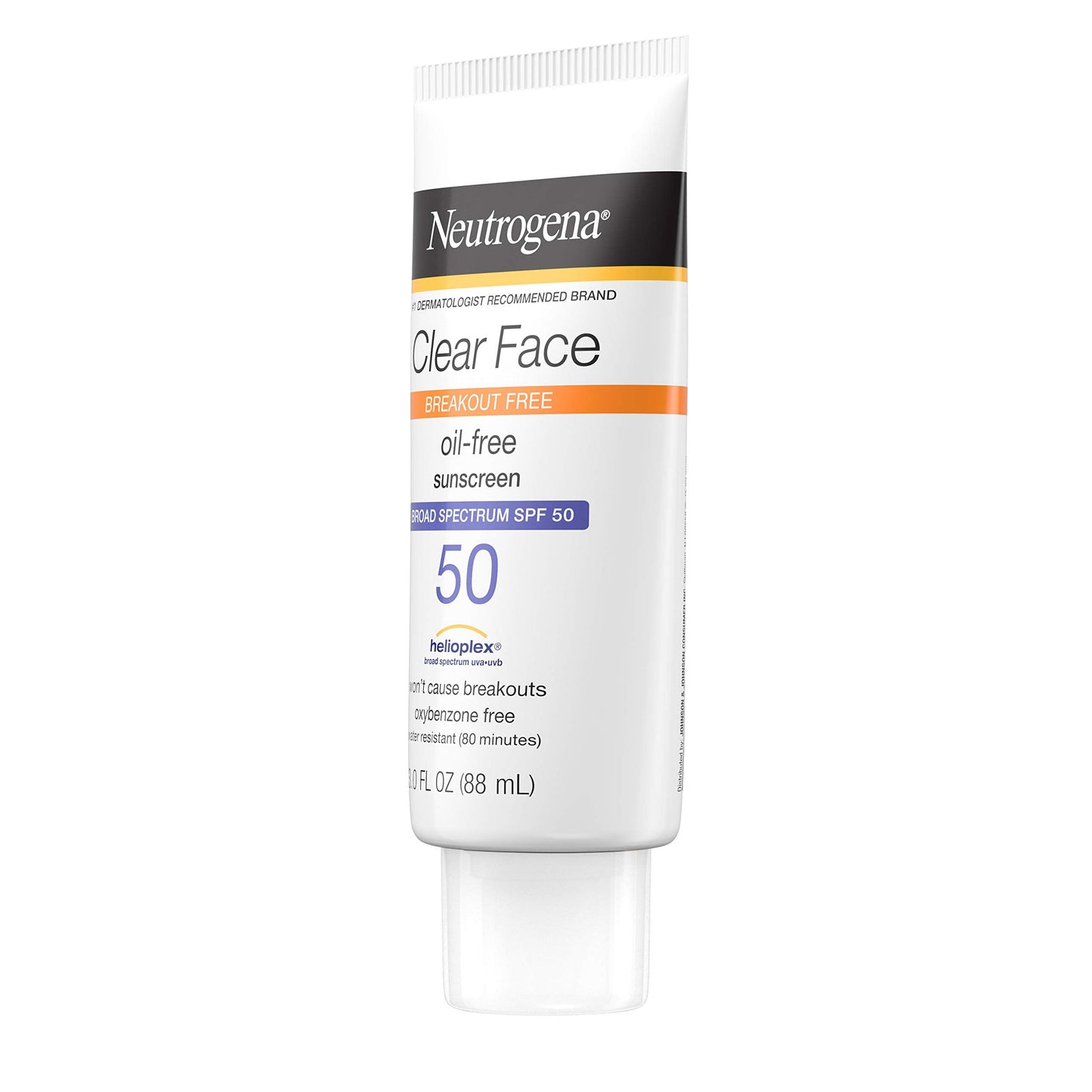 Neutrogena Clear Face Liquid Lotion Sunscreen for Acne-Prone Skin, Broad Spectrum SPF 50 UVA/UVB Protection, Oil-, Fragrance- & Oxybenzone-Free Facial Beauty & Personal Care Neutrogena