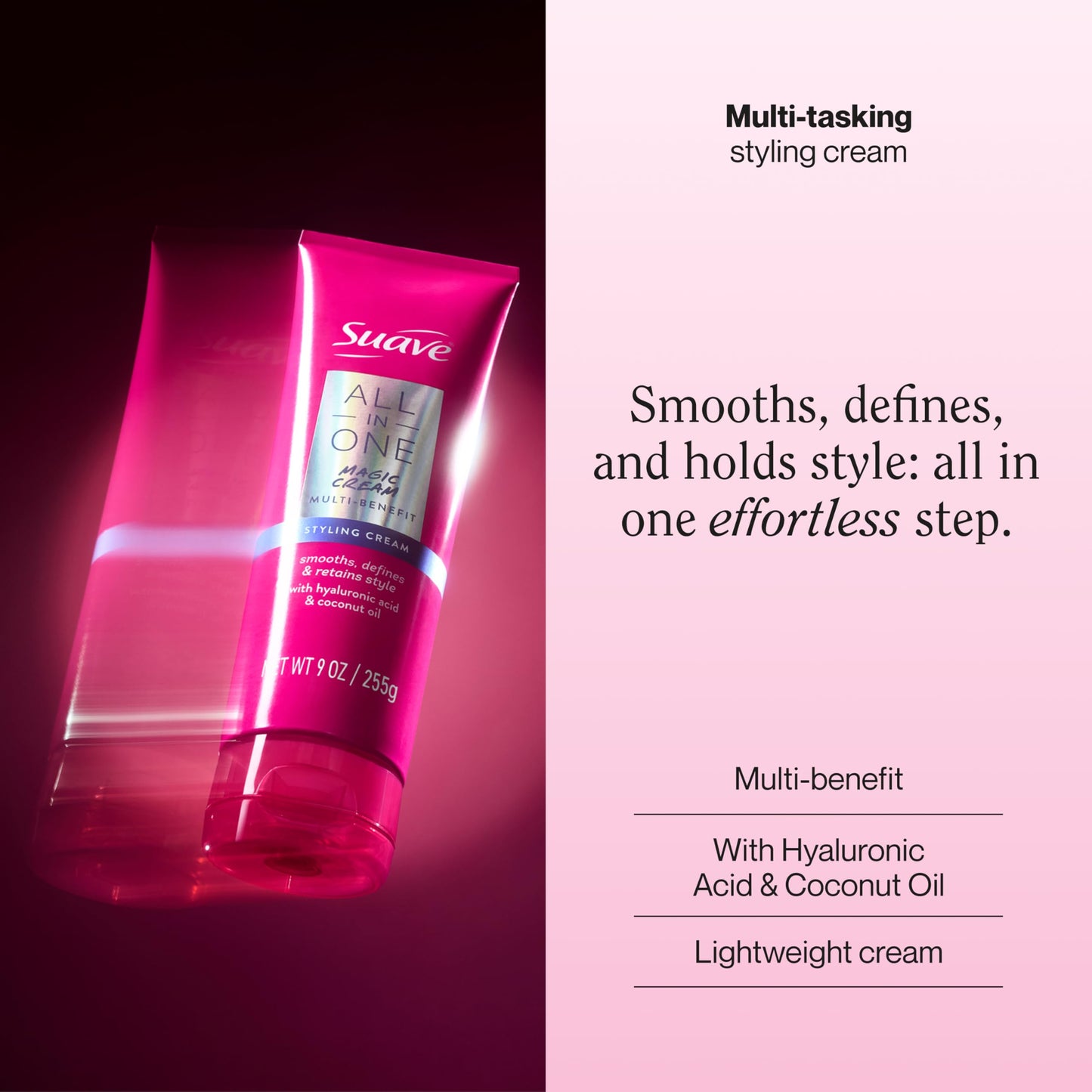 Suave All In One Magic Cream For Women, Smooths, Hydrates & Nourishes Hair, Boosts Shine & Controls Frizz, Scented, 9 OZ Beauty & Personal Care Suave