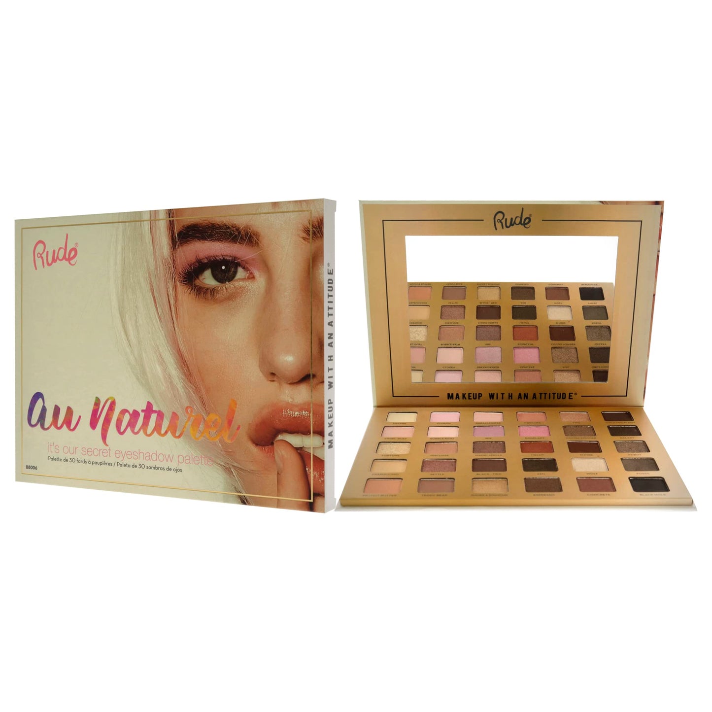 Rude Cosmetics Au Naturel 30 Eyeshadow Palette Eye Shadow Women 1.05 oz Beauty & Personal Care RUDE