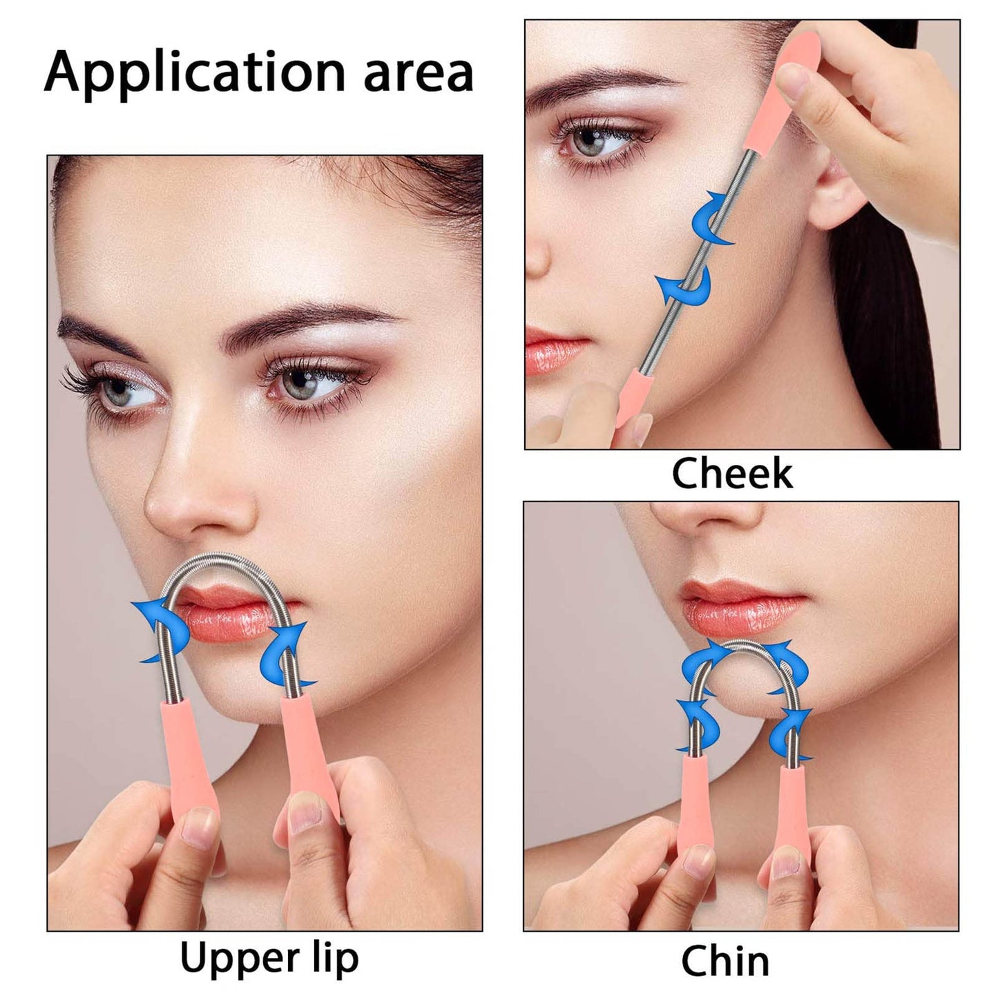Spring Hair Remover Skin Hair Exfoliator Hair Removal Spring Professional Women Threading Hair Epilator for Upper Lip Chin Cheeks Beauty and Personal Care Dioche