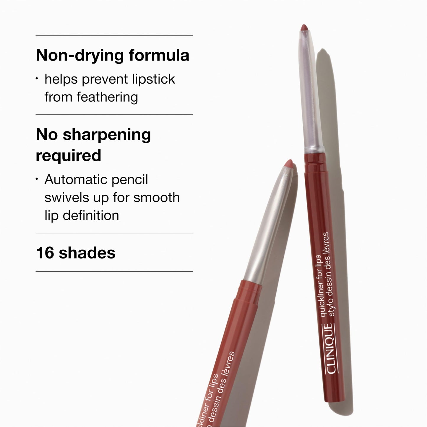 Clinique Long Lasting Quickliner Lip Liner | Non-Drying + No Sharpening, Intense Jam Beauty & Personal Care Clinique