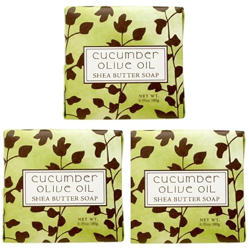 Toeah Botanic 1.9oz Soaps, Cucumber Olive Oil, 3 Pack Beauty & Personal Care Greenwich Bay
