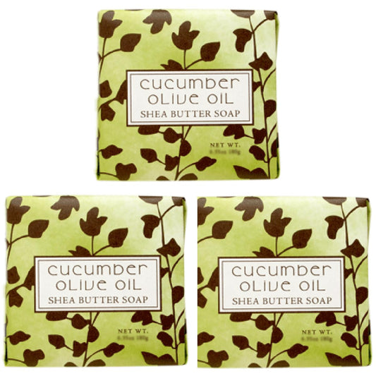 Toeah Botanic 1.9oz Soaps, Cucumber Olive Oil, 3 Pack Beauty & Personal Care Greenwich Bay