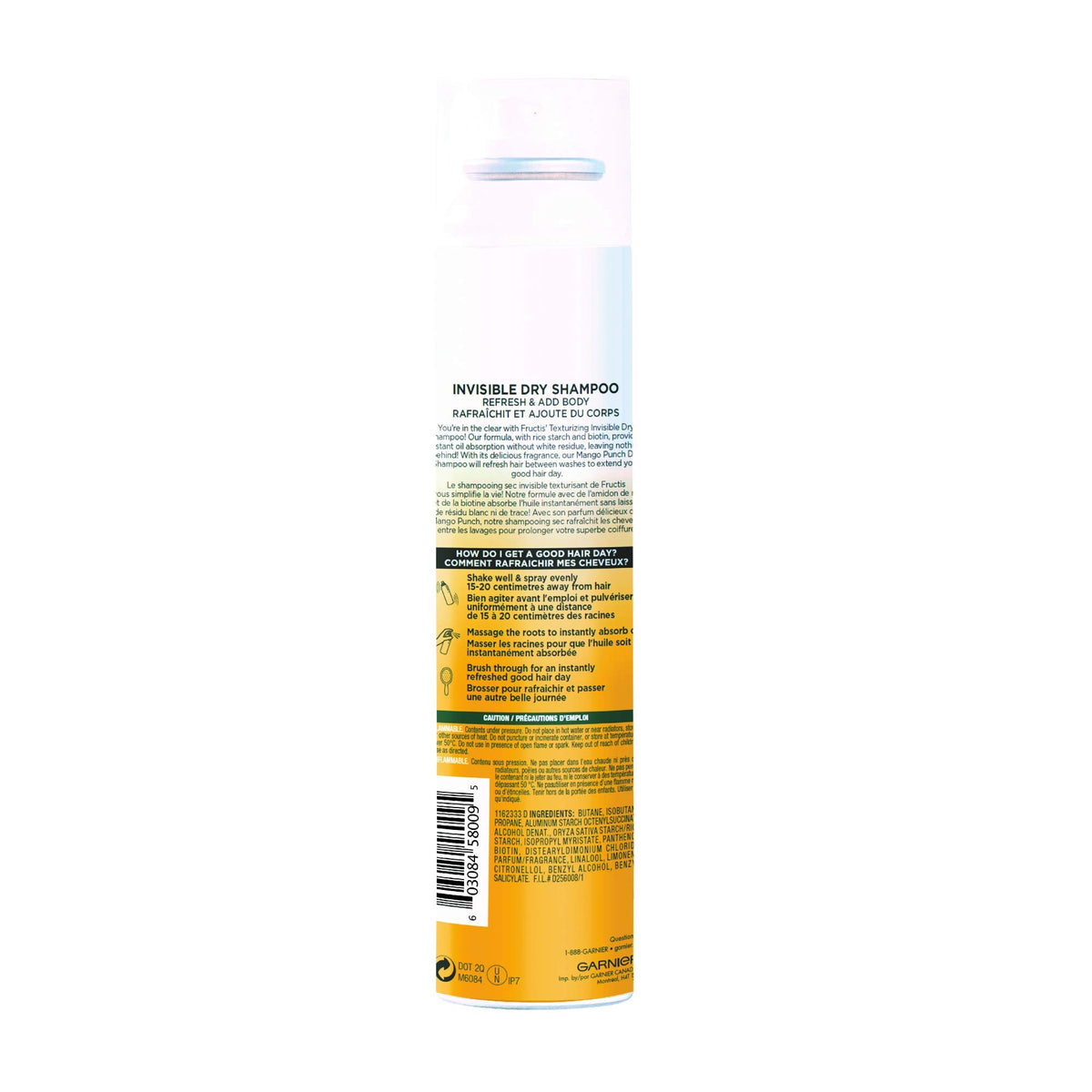 'Garnier Fructis Mango Punch Invisible Dry Shampoo, Mango Punch, 104.04 gram