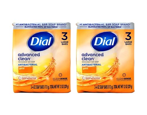 Dial Antibacterial Deodorant Bar Soap, Gold, Moisture Balance - 4 Ounce, 3 Bars (2 Pack) Beauty & Personal Care Dial