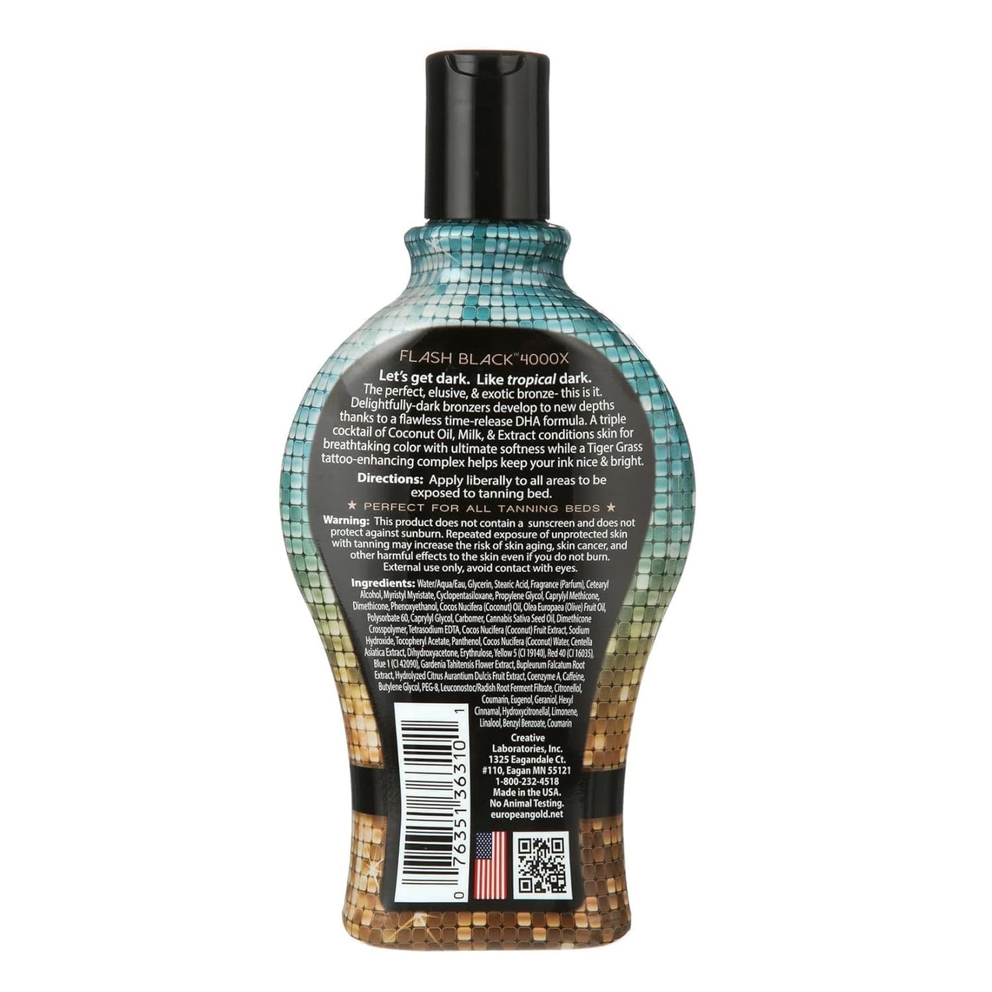Bundle Set of 2: European Gold Flash Black 3000X Indoor Tanning Lotion with Time-Release DHA Bronzers, 12 oz and European Gold Flash Black 4000X Beauty & Personal Care hephboard